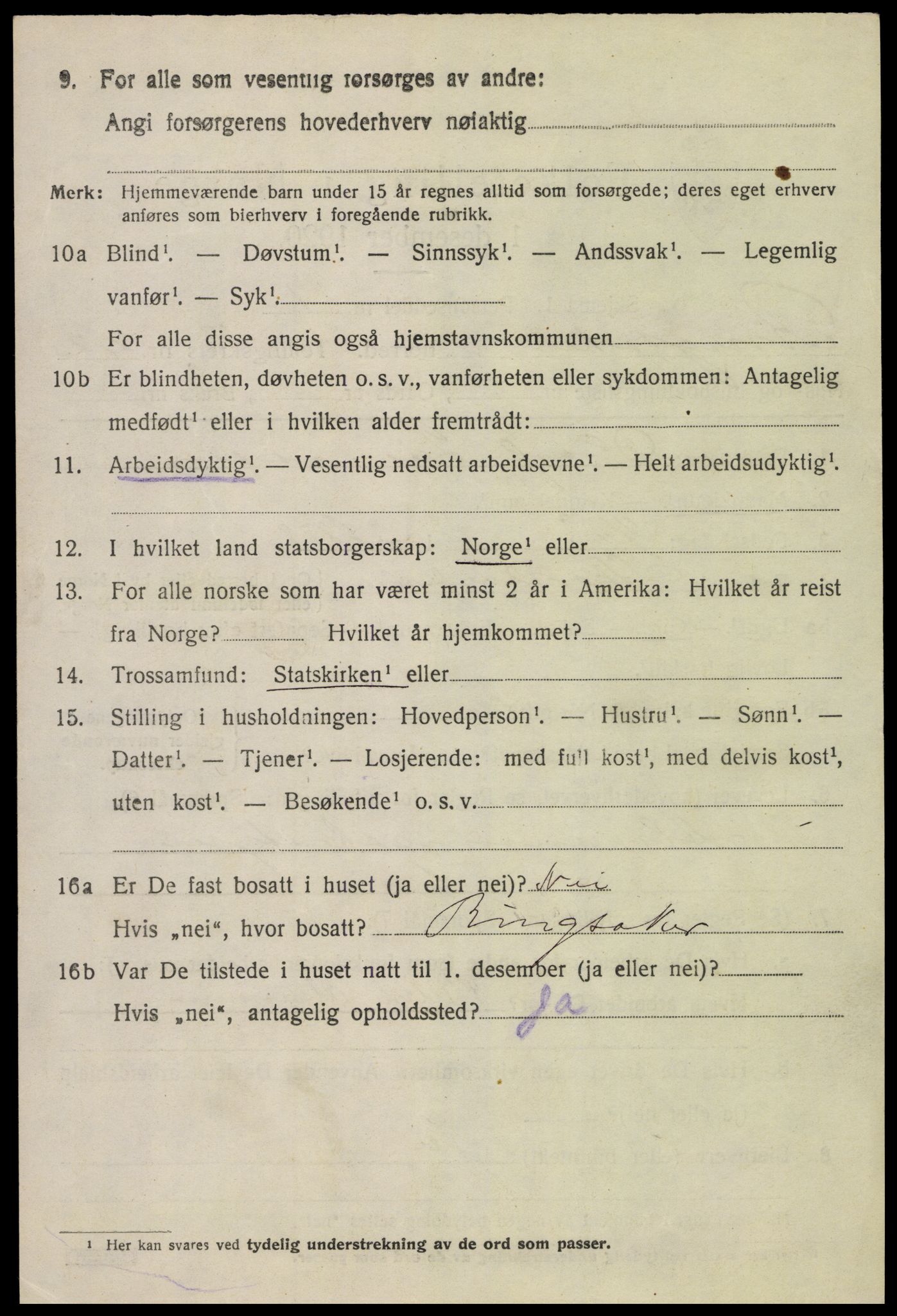 SAH, 1920 census for Ringsaker, 1920, p. 29619