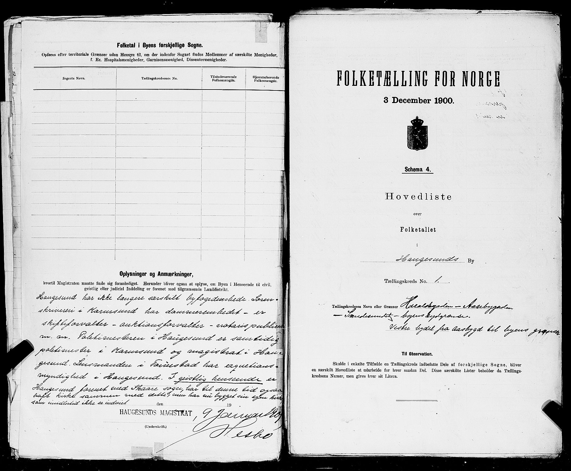 SAST, 1900 census for Haugesund, 1900, p. 67