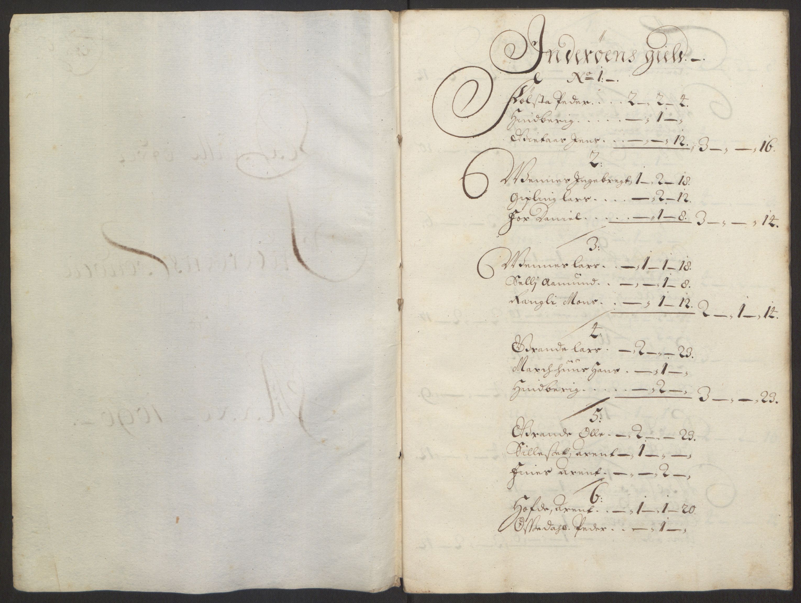 Rentekammeret inntil 1814, Reviderte regnskaper, Fogderegnskap, RA/EA-4092/R63/L4309: Fogderegnskap Inderøy, 1695-1697, p. 255