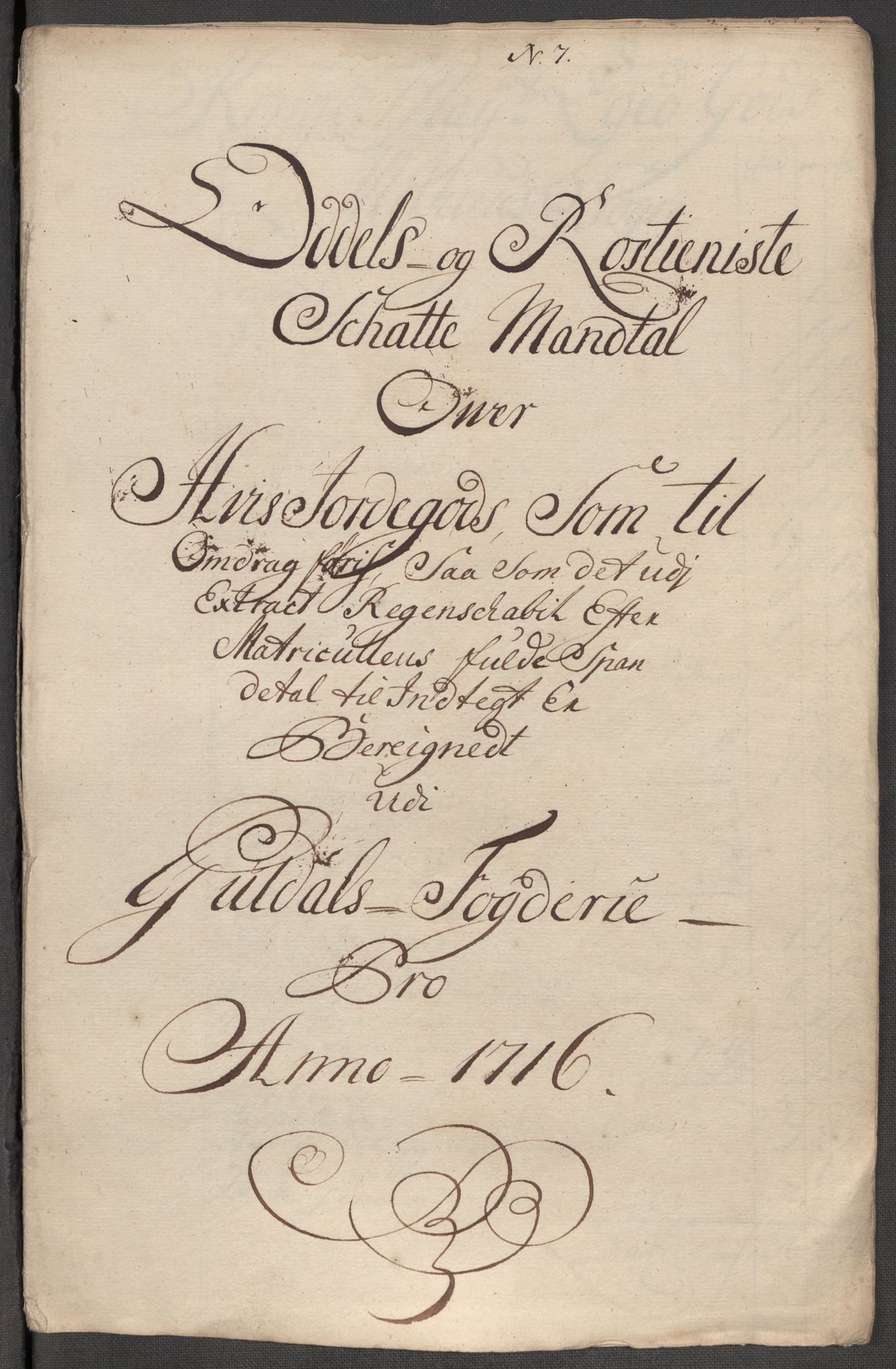 Rentekammeret inntil 1814, Reviderte regnskaper, Fogderegnskap, AV/RA-EA-4092/R60/L3968: Fogderegnskap Orkdal og Gauldal, 1716, p. 206