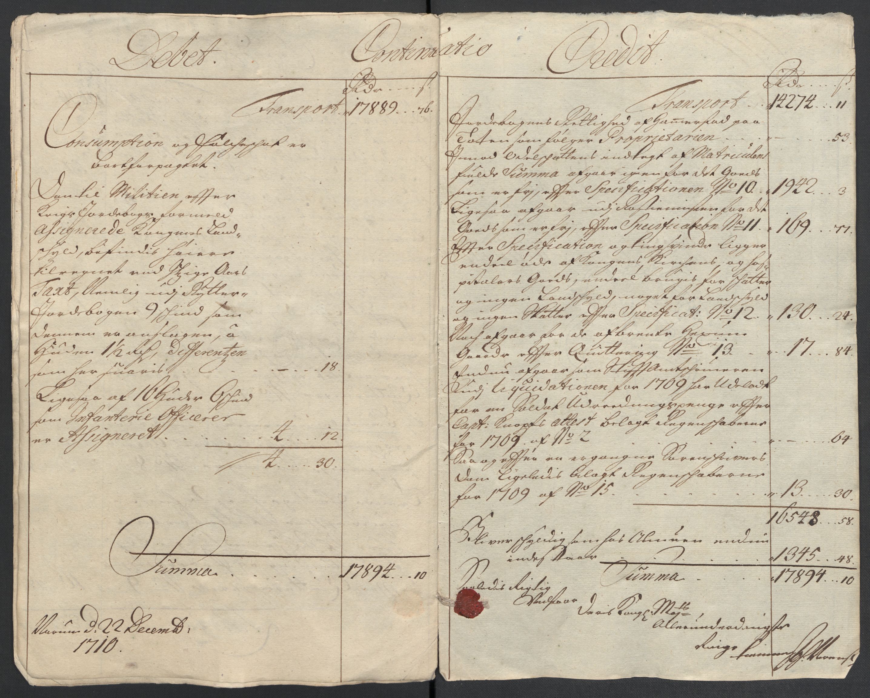 Rentekammeret inntil 1814, Reviderte regnskaper, Fogderegnskap, AV/RA-EA-4092/R18/L1307: Fogderegnskap Hadeland, Toten og Valdres, 1710, p. 12