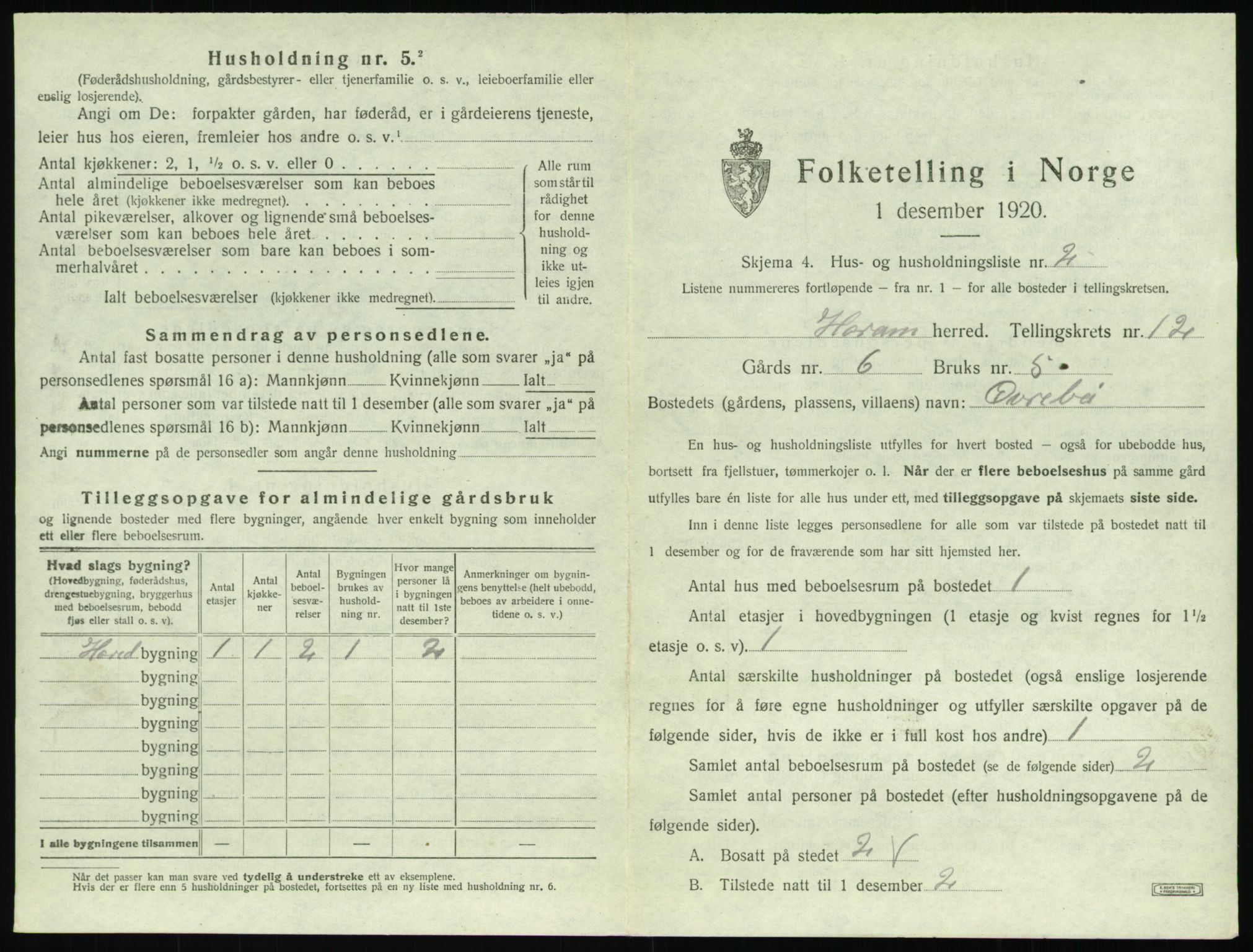 SAT, 1920 census for Haram, 1920, p. 803