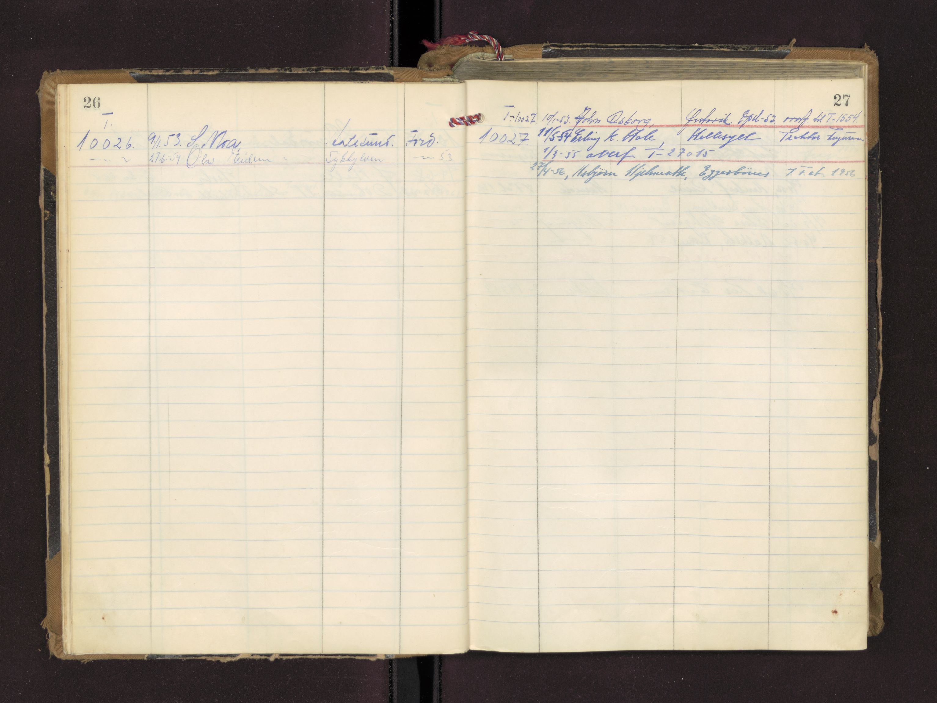 Møre og Romsdal vegkontor - Ålesund trafikkstasjon, AV/SAT-A-4099/F/Fc/L0005: Bilregister; T 10000 - T 10599, 1945-1970