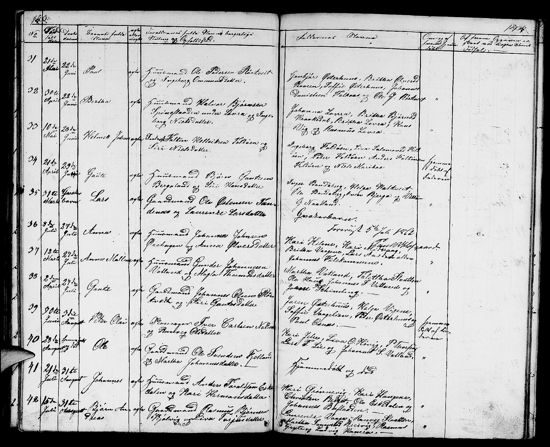 Jelsa sokneprestkontor, AV/SAST-A-101842/01/V: Parish register (copy) no. B 2, 1852-1863, p. 143-144