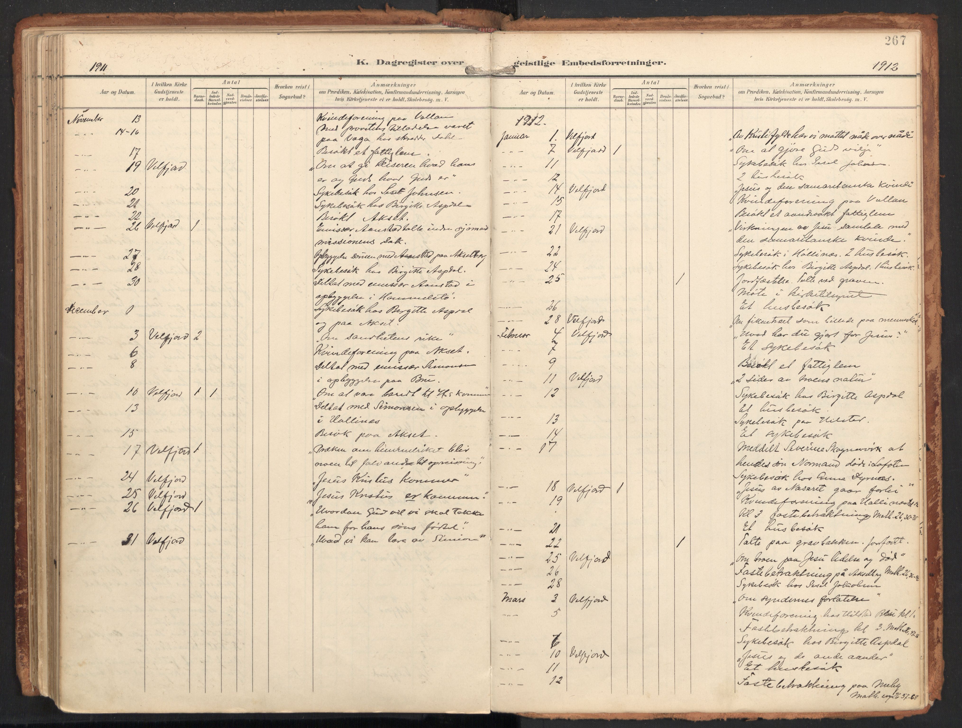 Ministerialprotokoller, klokkerbøker og fødselsregistre - Nordland, SAT/A-1459/814/L0227: Parish register (official) no. 814A08, 1899-1920, p. 267