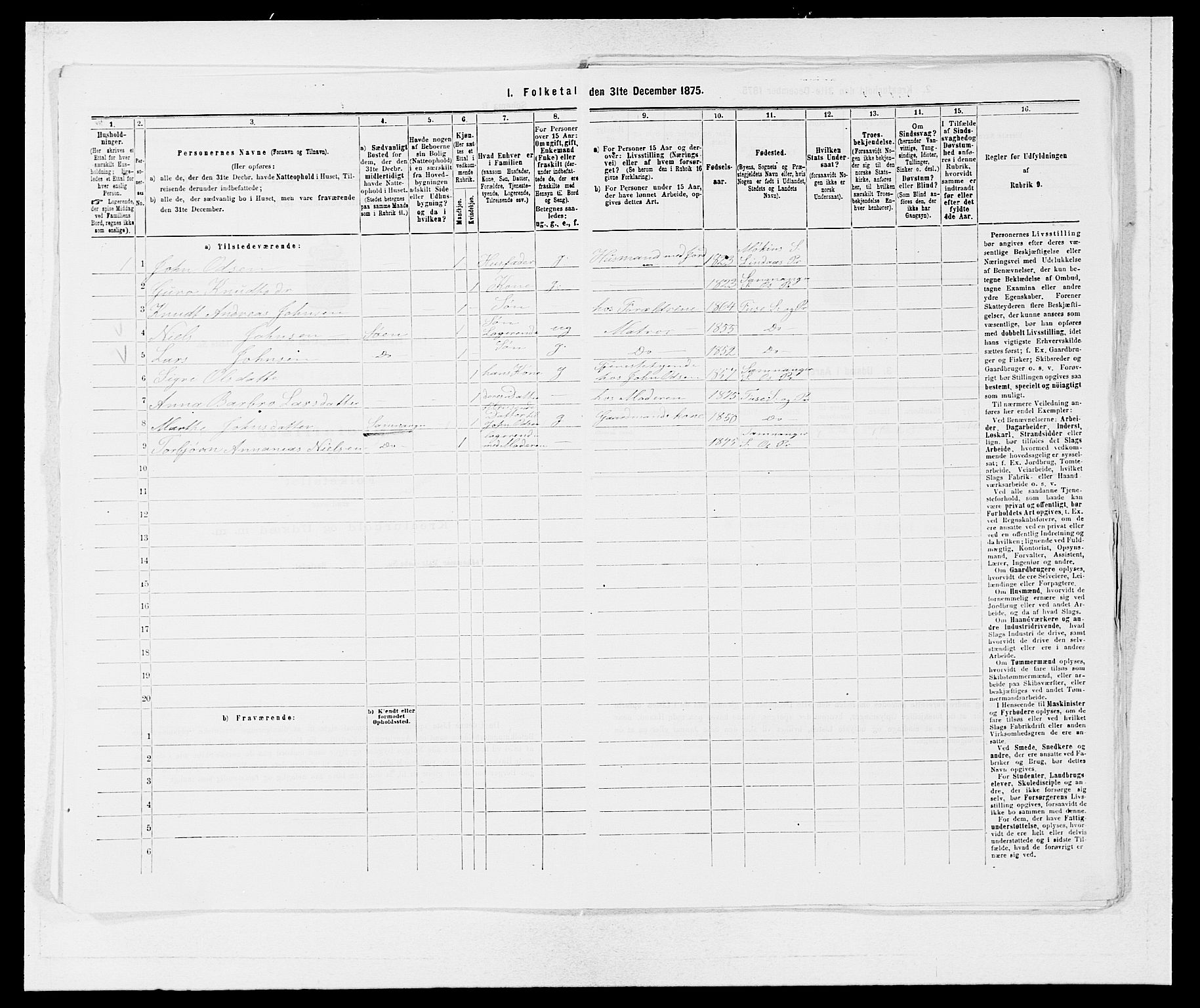 SAB, 1875 census for 1241P Fusa, 1875, p. 36