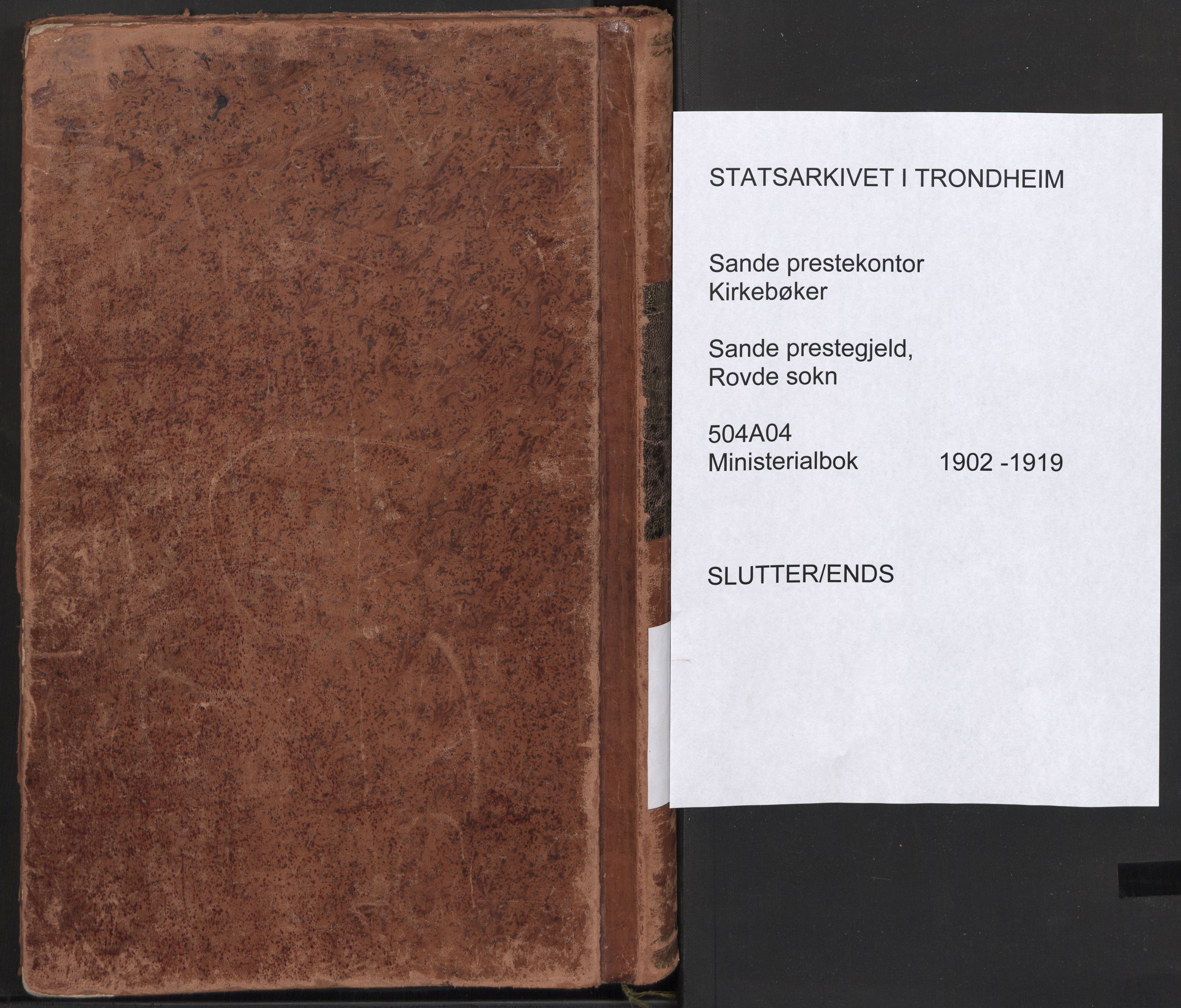 Ministerialprotokoller, klokkerbøker og fødselsregistre - Møre og Romsdal, SAT/A-1454/504/L0057: Parish register (official) no. 504A04, 1902-1919