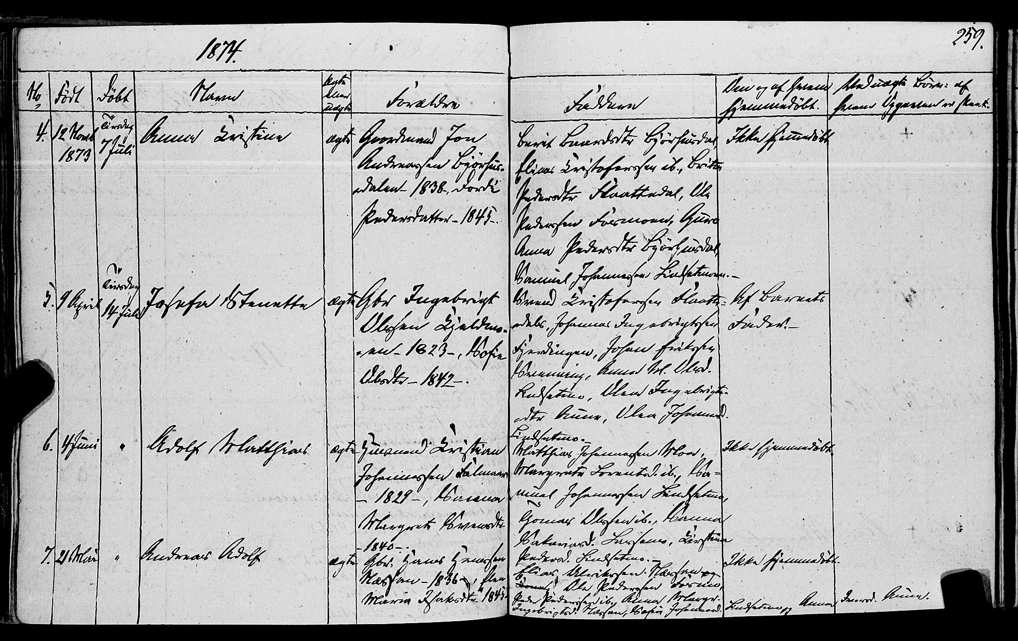 Ministerialprotokoller, klokkerbøker og fødselsregistre - Nord-Trøndelag, AV/SAT-A-1458/762/L0538: Parish register (official) no. 762A02 /2, 1833-1879, p. 259