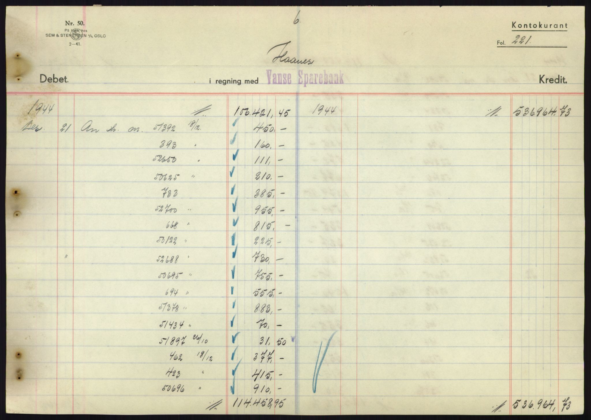 Forsvarsdepartementet, 10. kontor / Oppgjørskontoret, AV/RA-RAFA-1225/D/Db/L0180: Lista oppgjørskontor, 1942-1952, p. 1859