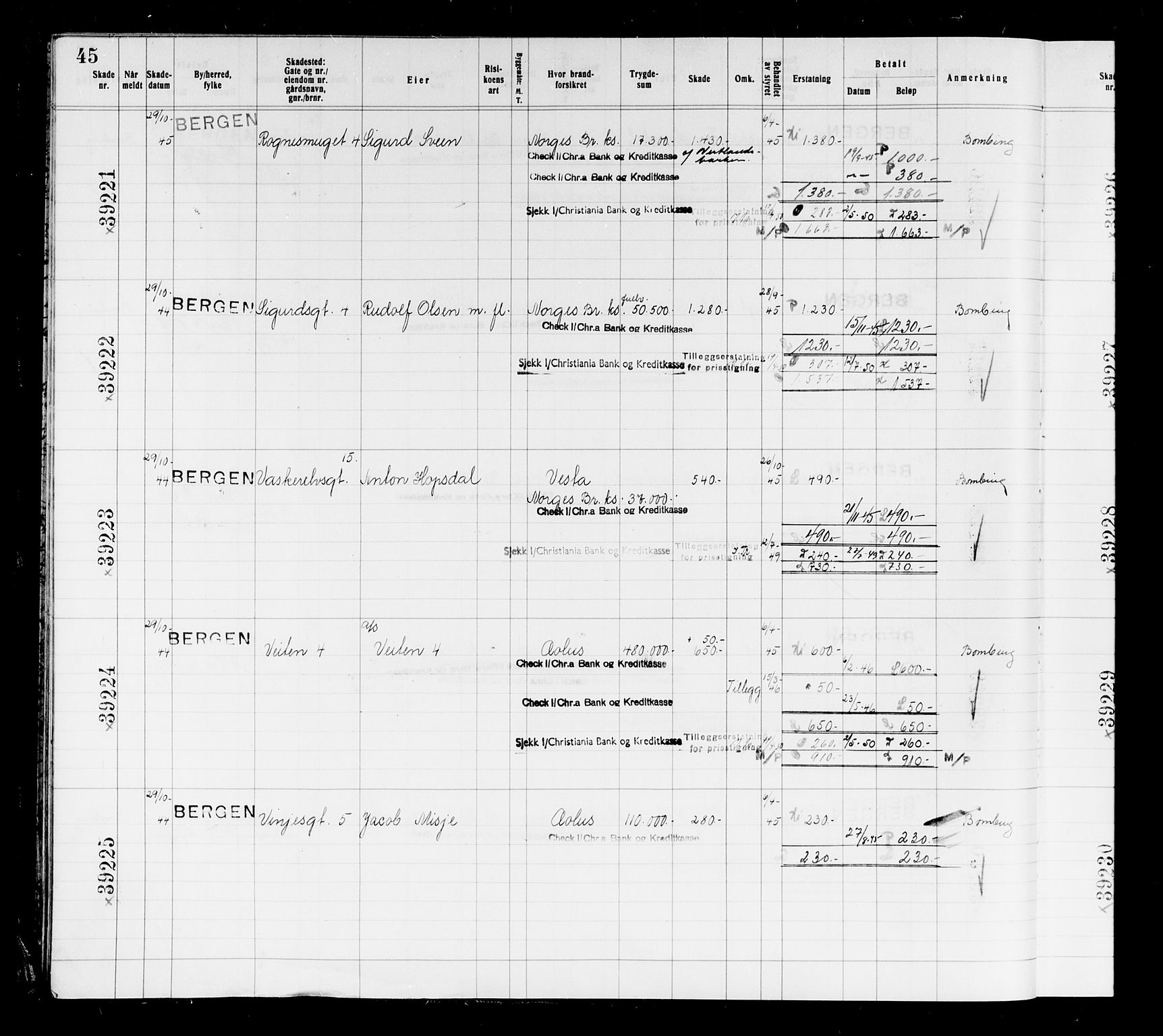 Krigsskadetrygdene for bygninger og løsøre, AV/RA-S-1548/V/L0037: Bygning, branntrygdet., 1940-1945, p. 45