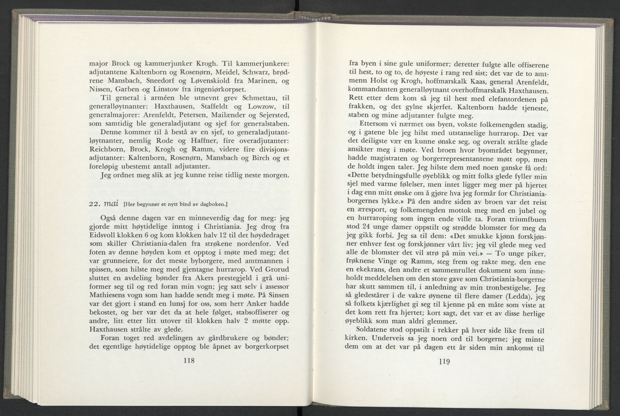 Andre publikasjoner, PUBL/PUBL-999/0003/0002: Christian Frederiks dagbok fra 1814 (1954), 1814, p. 63