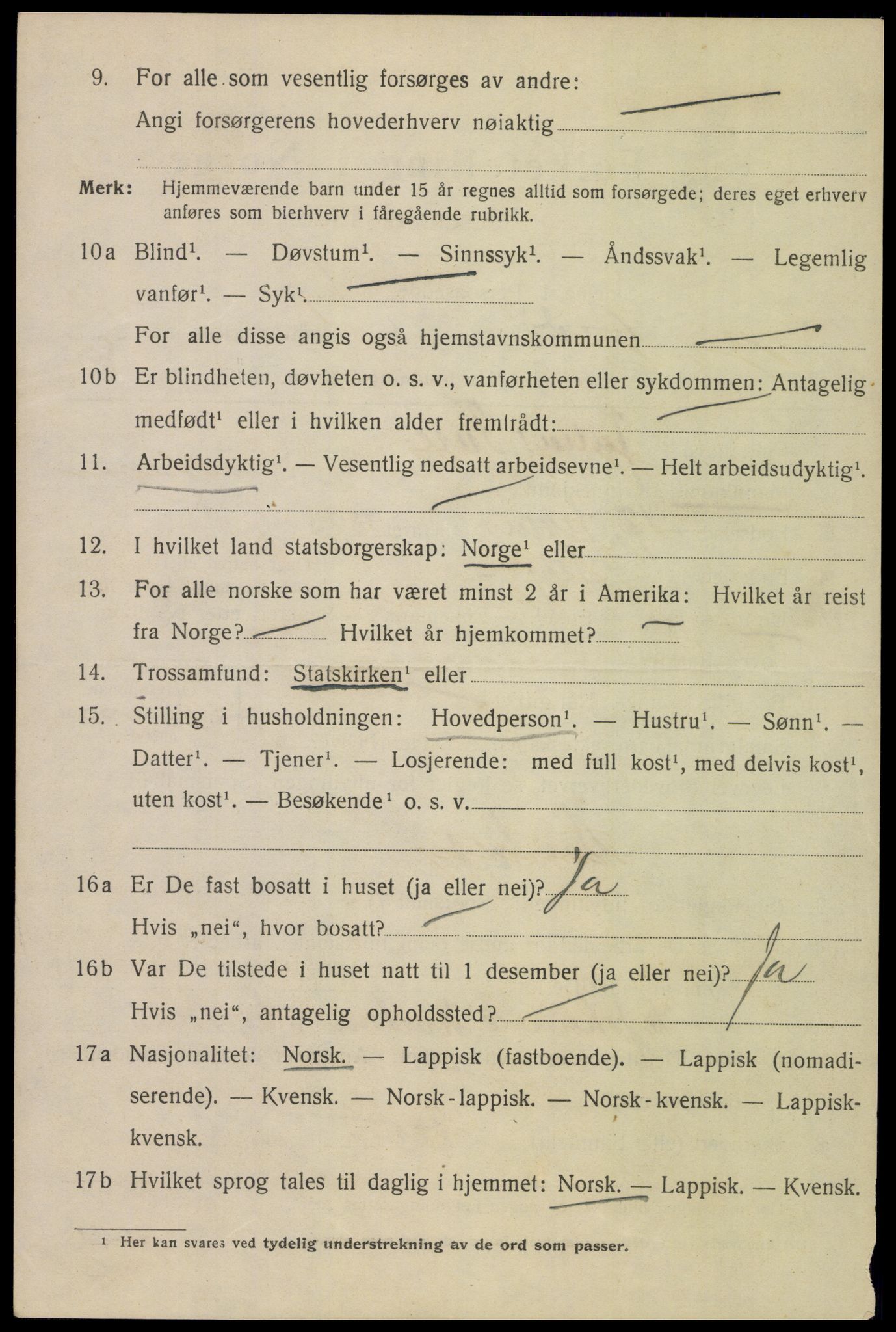 SAT, 1920 census for Bodø, 1920, p. 12814