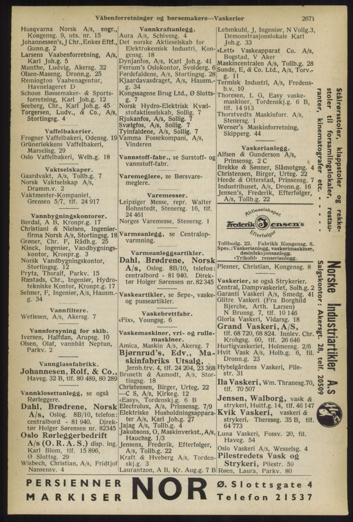 Kristiania/Oslo adressebok, PUBL/-, 1936, p. 2671