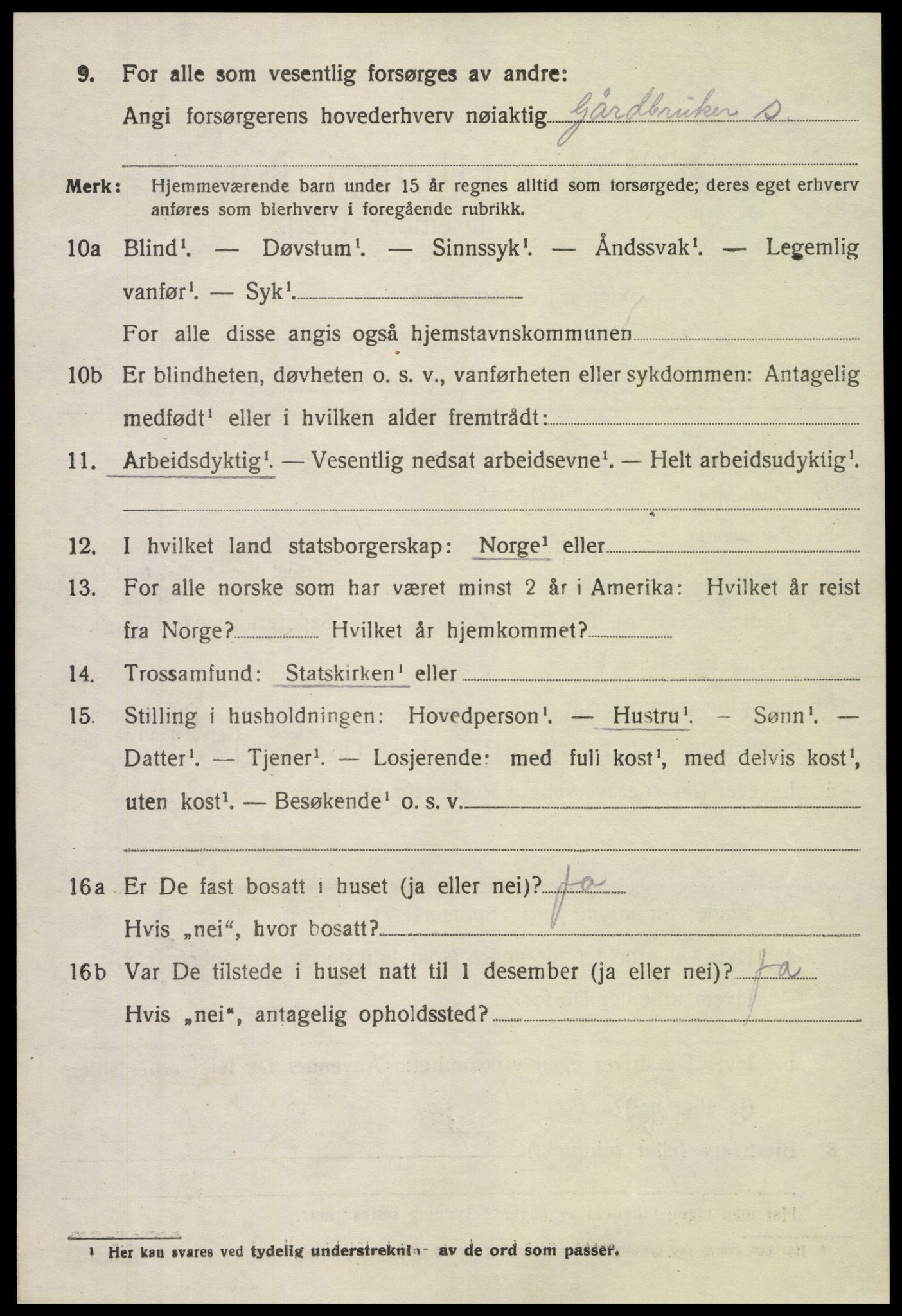 SAK, 1920 census for Søndeled, 1920, p. 3734