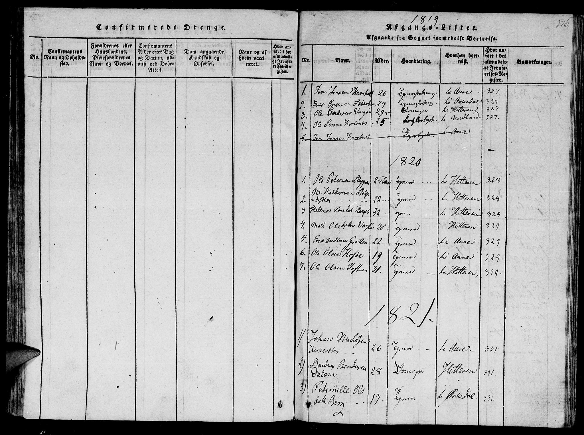 Ministerialprotokoller, klokkerbøker og fødselsregistre - Sør-Trøndelag, SAT/A-1456/630/L0491: Parish register (official) no. 630A04, 1818-1830, p. 276