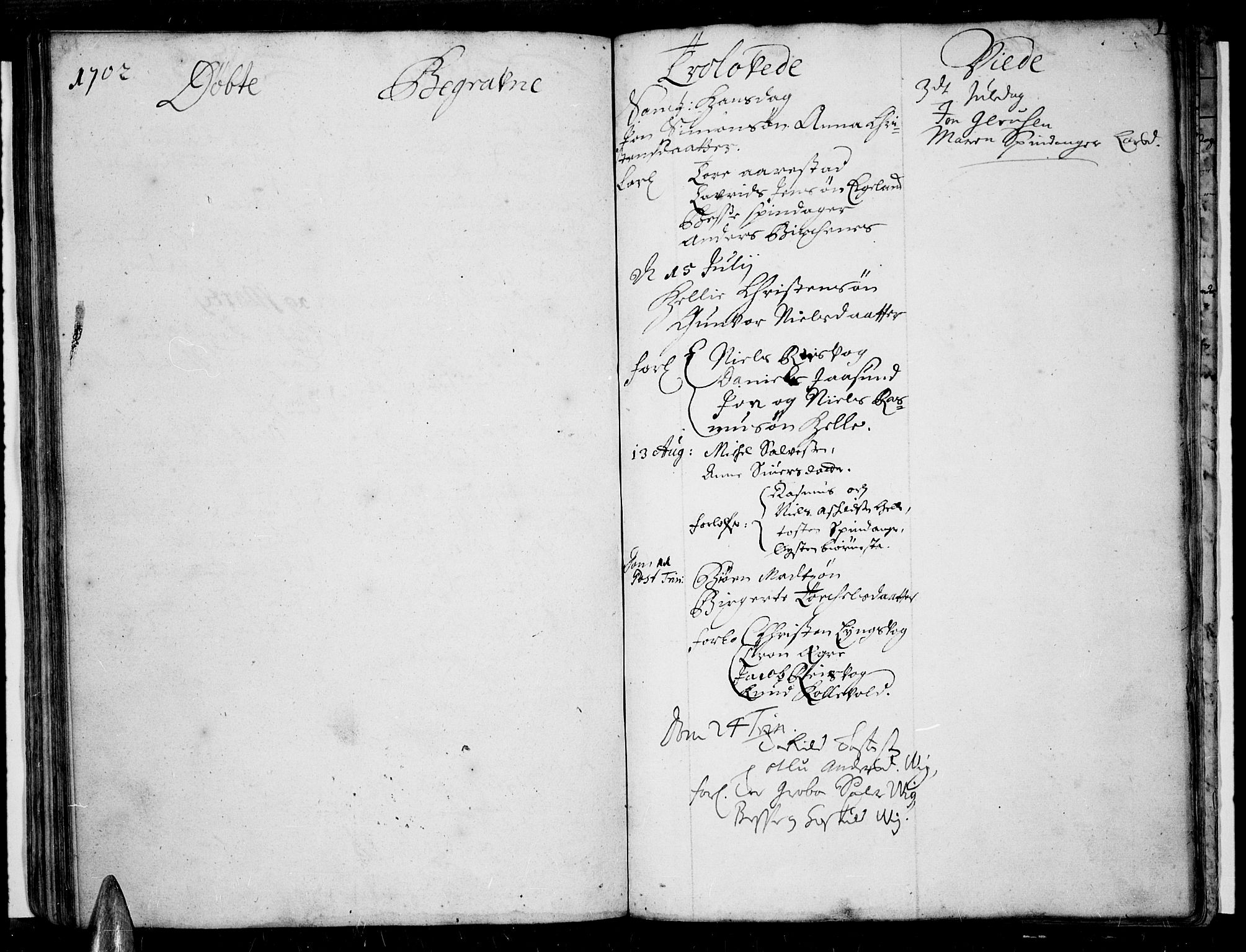 Lista sokneprestkontor, AV/SAK-1111-0027/F/Fa/L0001: Parish register (official) no. A 1 /3, 1693-1714, p. 11