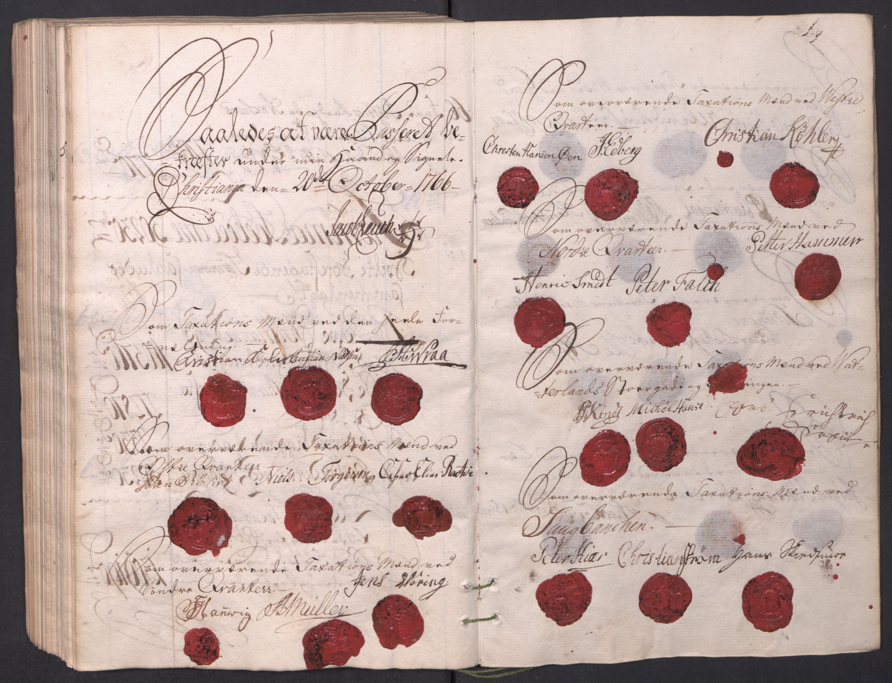 Kristiania stiftamt, AV/SAO-A-10386/I/Ia/L0001/0002: Branntakster / Christiania, 1766-1767