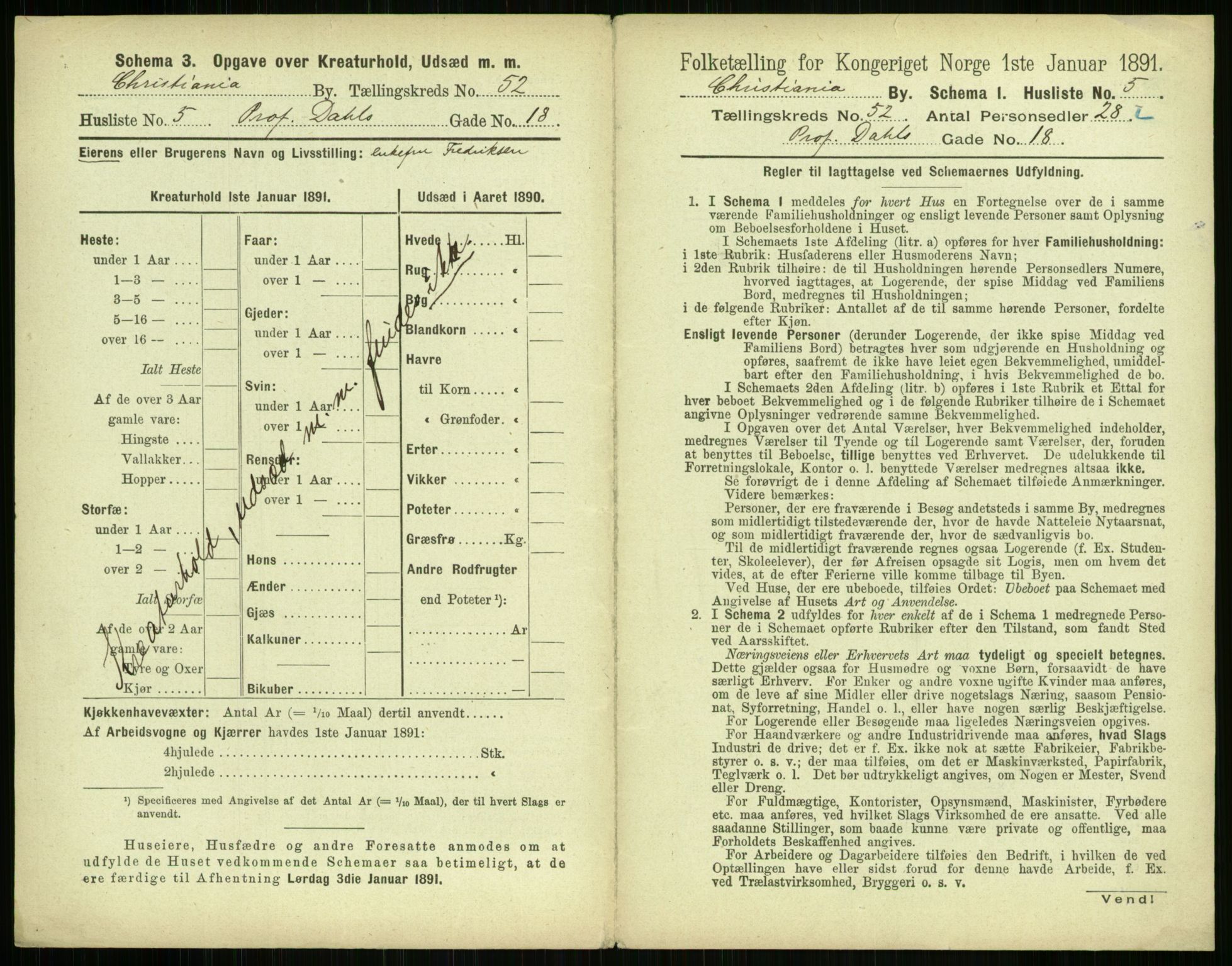 RA, 1891 census for 0301 Kristiania, 1891, p. 29555