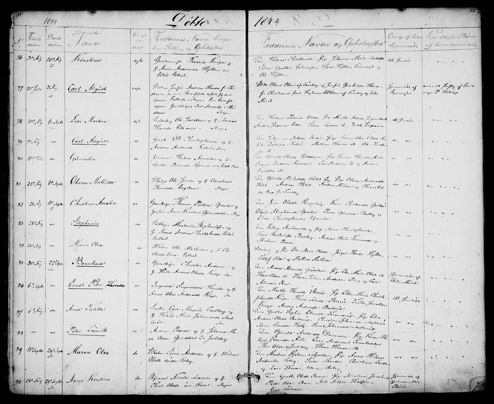 Sem kirkebøker, SAKO/A-5/F/Fa/L0006: Parish register (official) no. I 6, 1843-1855, p. 25-26
