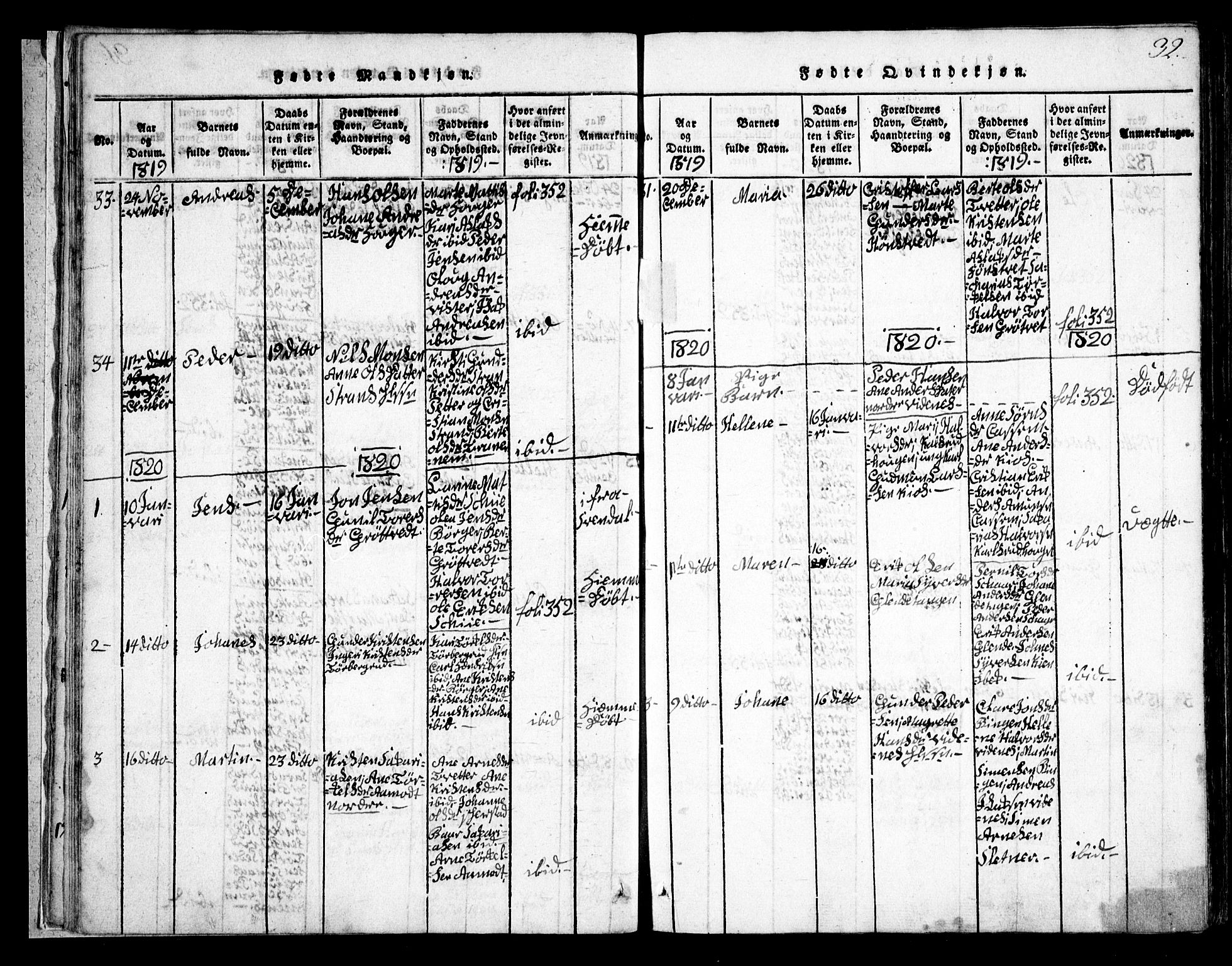 Skiptvet prestekontor Kirkebøker, SAO/A-20009/G/Ga/L0001: Parish register (copy) no. 1, 1815-1838, p. 32