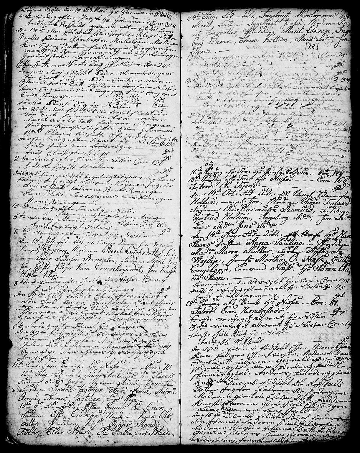 Ministerialprotokoller, klokkerbøker og fødselsregistre - Sør-Trøndelag, SAT/A-1456/691/L1091: Parish register (copy) no. 691C02, 1802-1815, p. 28