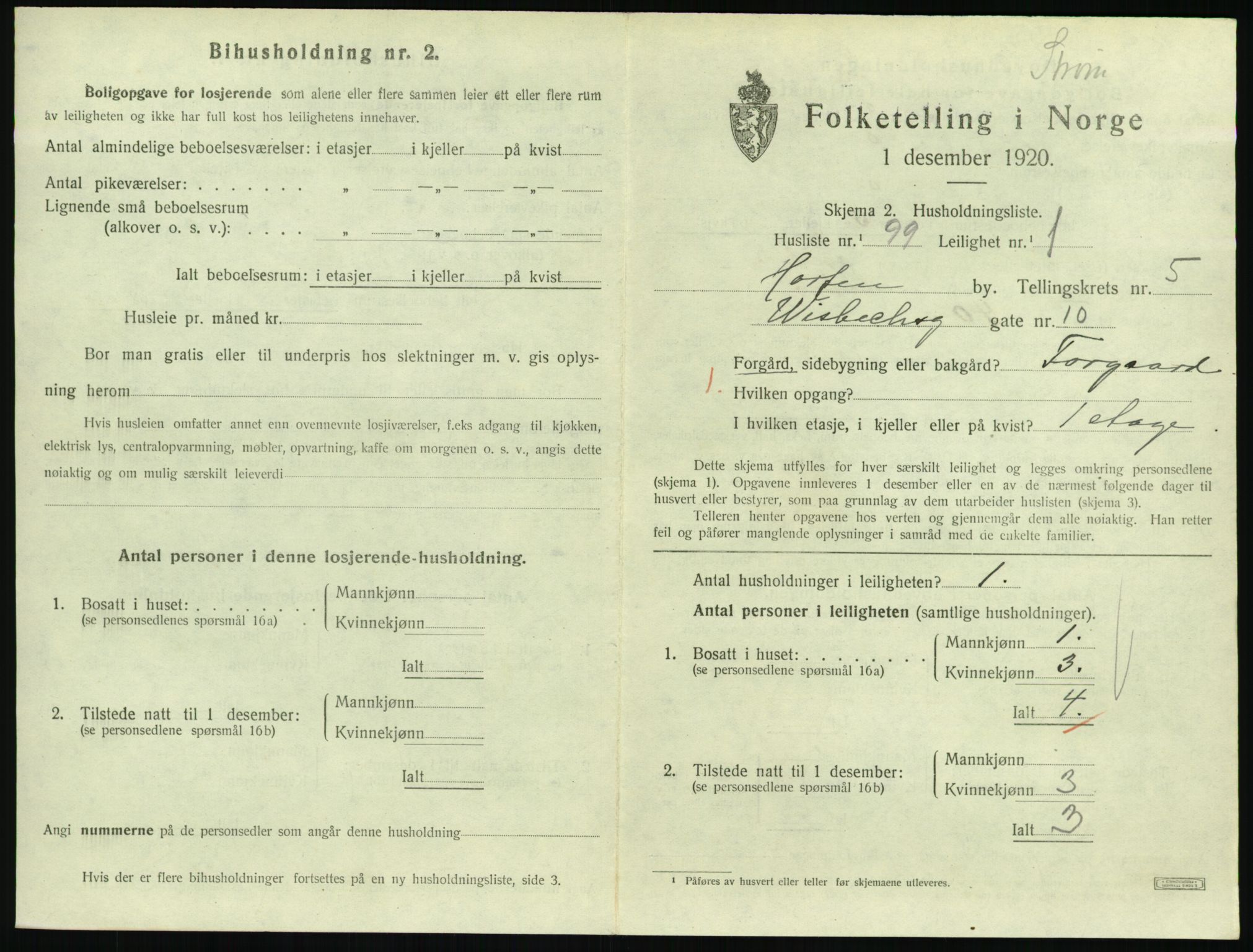 SAKO, 1920 census for Horten, 1920, p. 6019