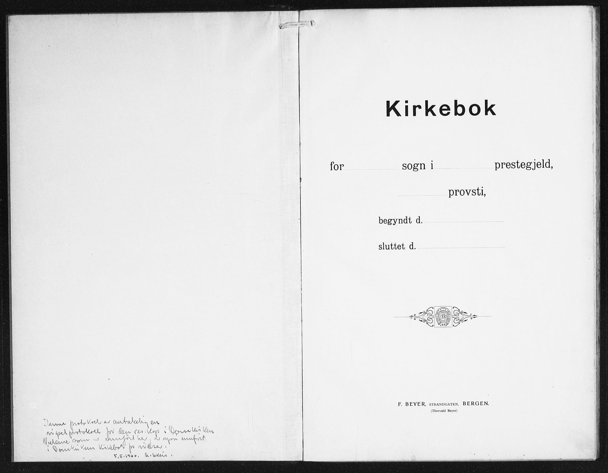 Domkirken sokneprestembete, SAB/A-74801/H/Haa/L0067: Curate's parish register no. A 5, 1915-1934