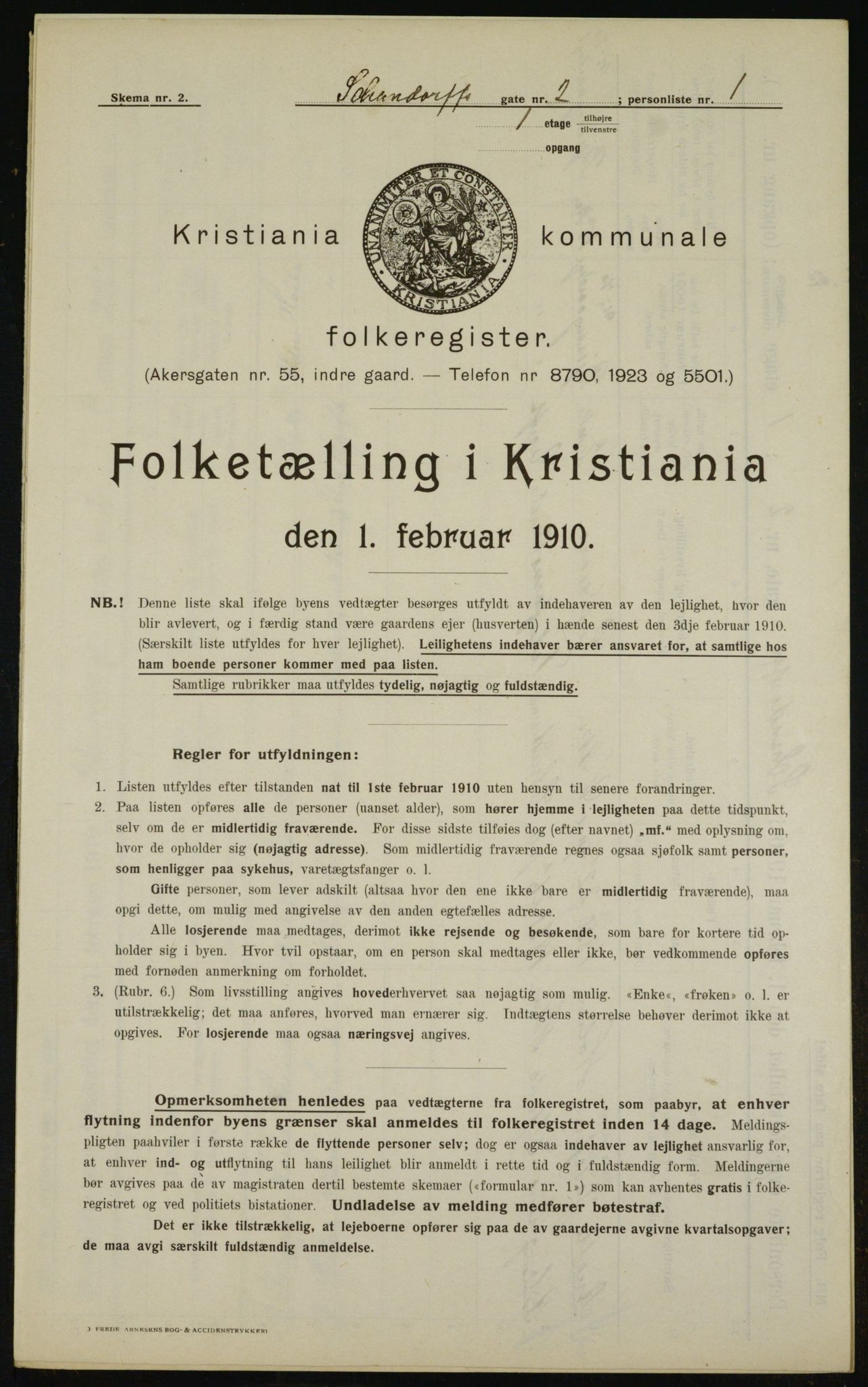 OBA, Municipal Census 1910 for Kristiania, 1910, p. 85592