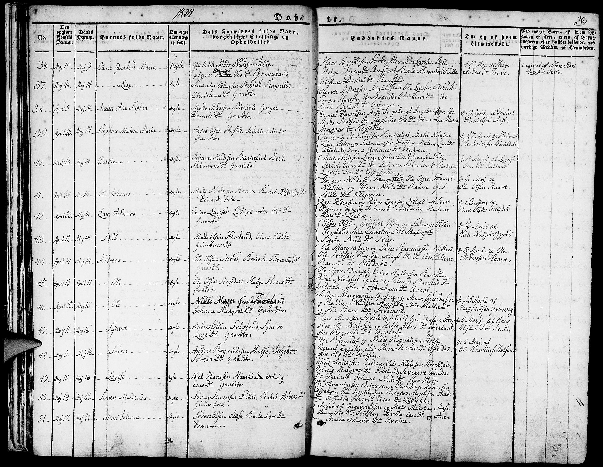 Førde sokneprestembete, SAB/A-79901/H/Haa/Haaa/L0006: Parish register (official) no. A 6, 1821-1842, p. 26