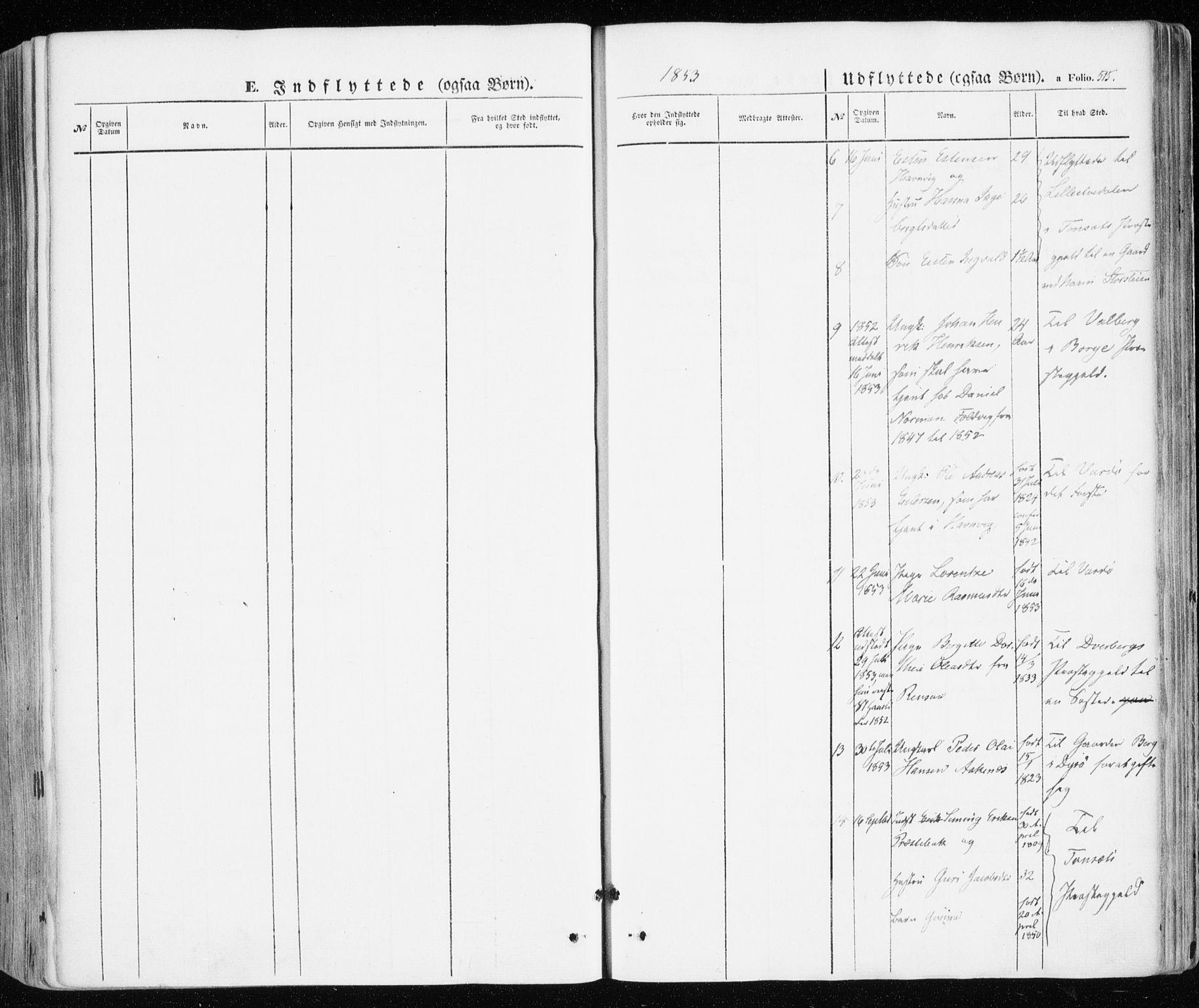 Ibestad sokneprestembete, SATØ/S-0077/H/Ha/Haa/L0008kirke: Parish register (official) no. 8, 1850-1859, p. 515