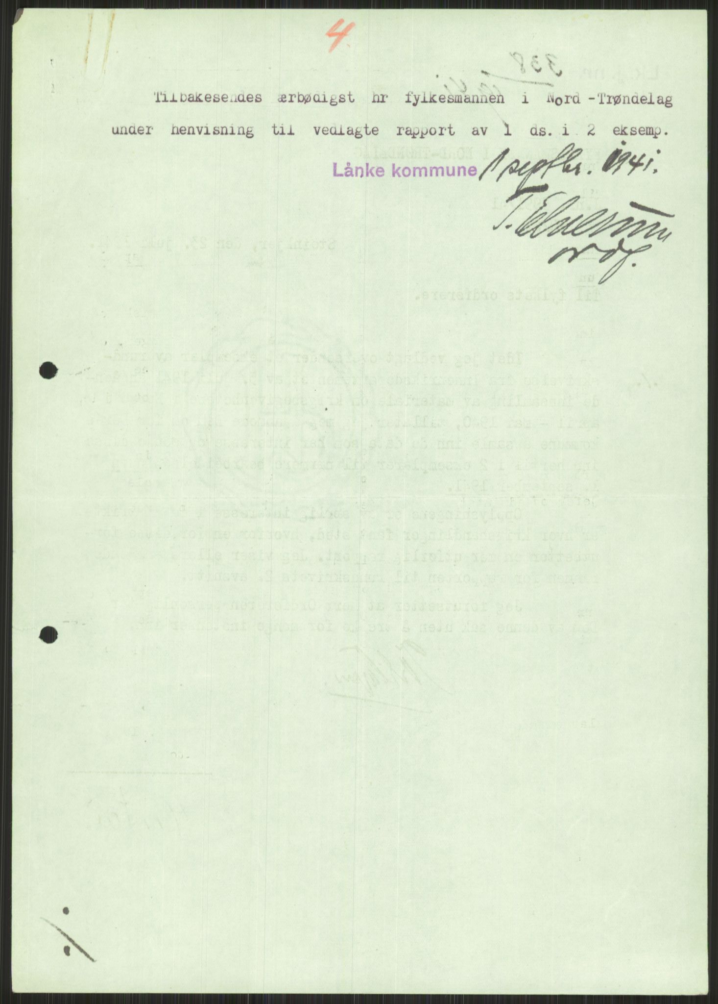 Forsvaret, Forsvarets krigshistoriske avdeling, AV/RA-RAFA-2017/Y/Ya/L0016: II-C-11-31 - Fylkesmenn.  Rapporter om krigsbegivenhetene 1940., 1940, p. 499