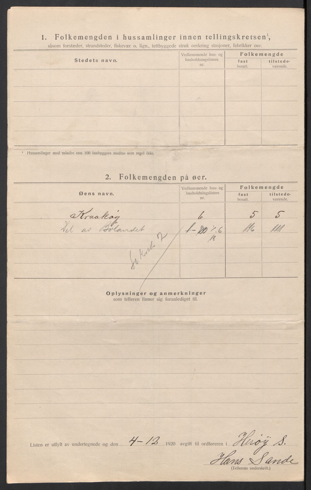 SAT, 1920 census for Herøy (MR), 1920, p. 20