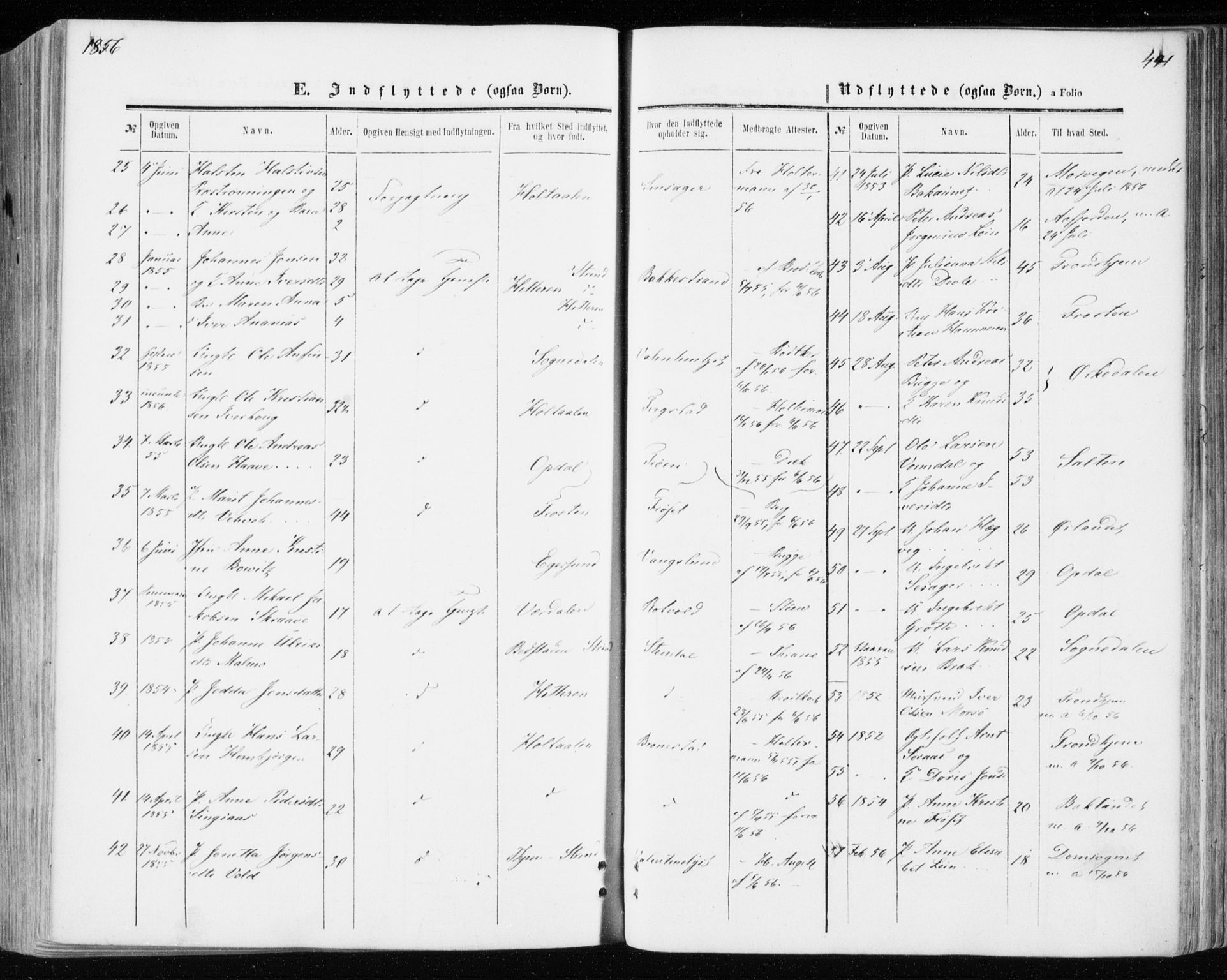 Ministerialprotokoller, klokkerbøker og fødselsregistre - Sør-Trøndelag, SAT/A-1456/606/L0292: Parish register (official) no. 606A07, 1856-1865, p. 441