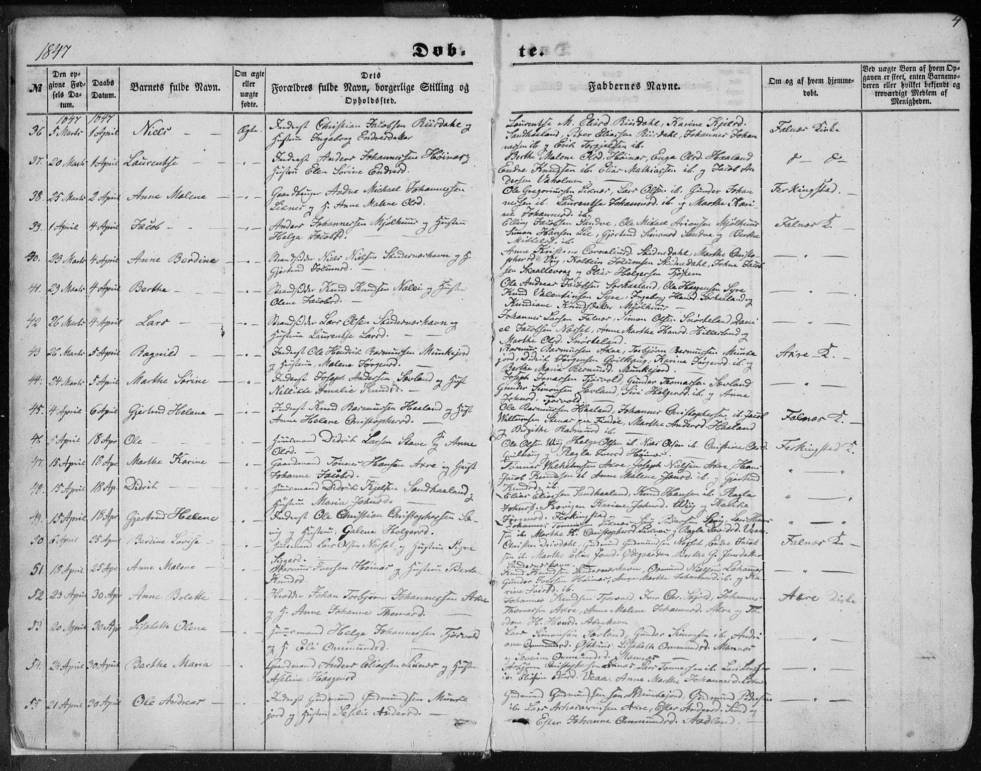 Skudenes sokneprestkontor, SAST/A -101849/H/Ha/Haa/L0004: Parish register (official) no. A 3.1, 1847-1863, p. 4