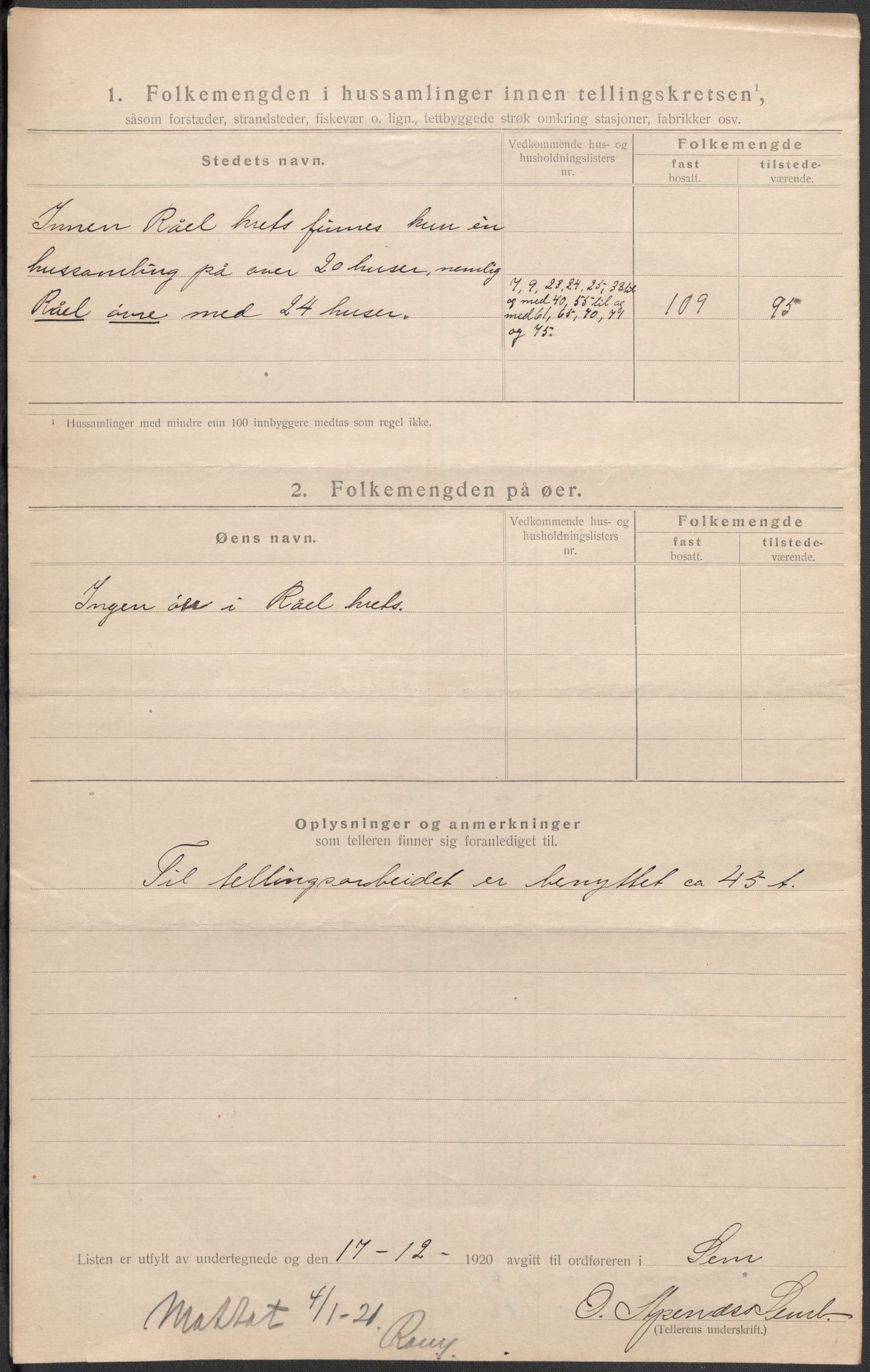 SAKO, 1920 census for Sem, 1920, p. 54