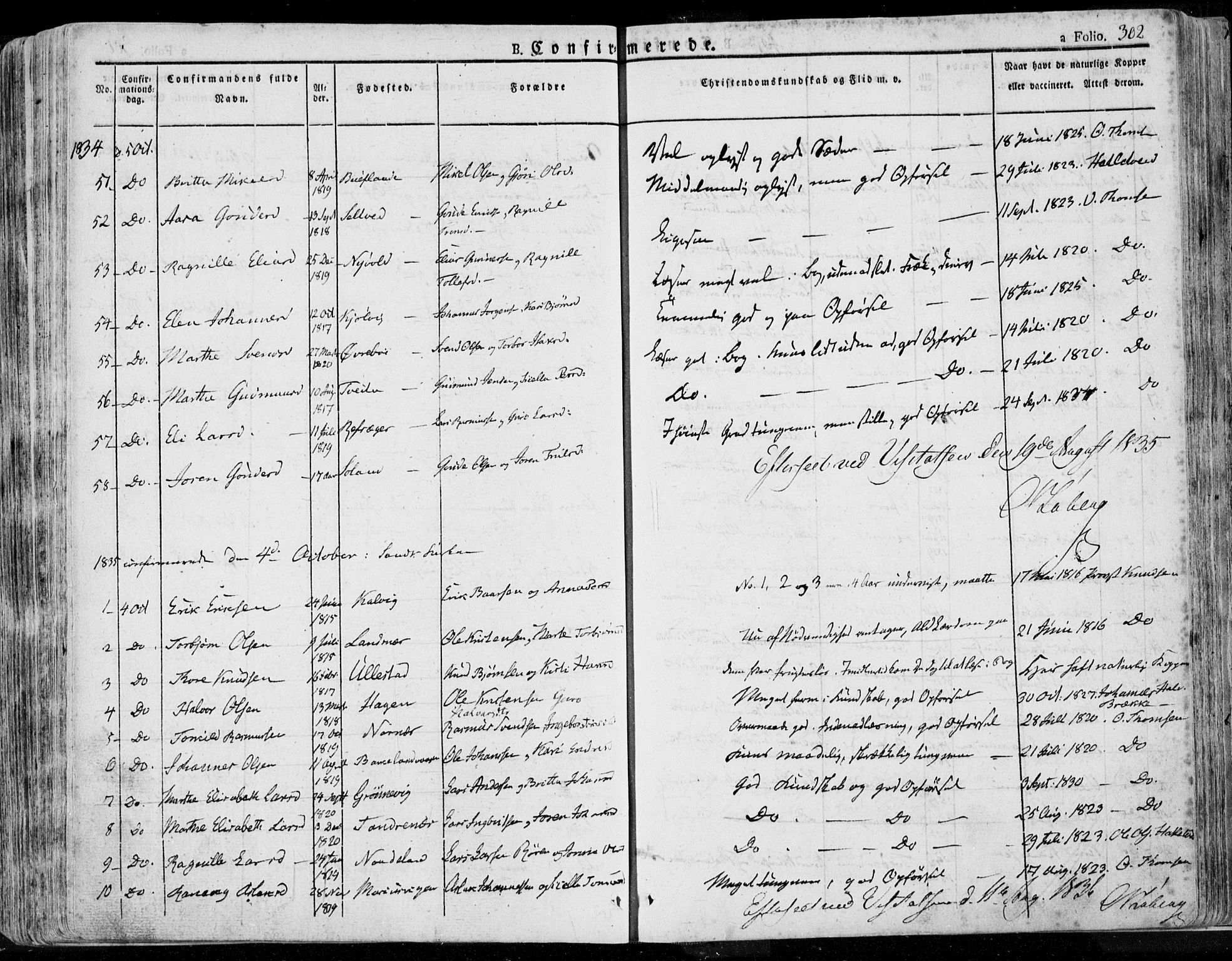 Jelsa sokneprestkontor, AV/SAST-A-101842/01/IV: Parish register (official) no. A 6.1, 1828-1853, p. 302