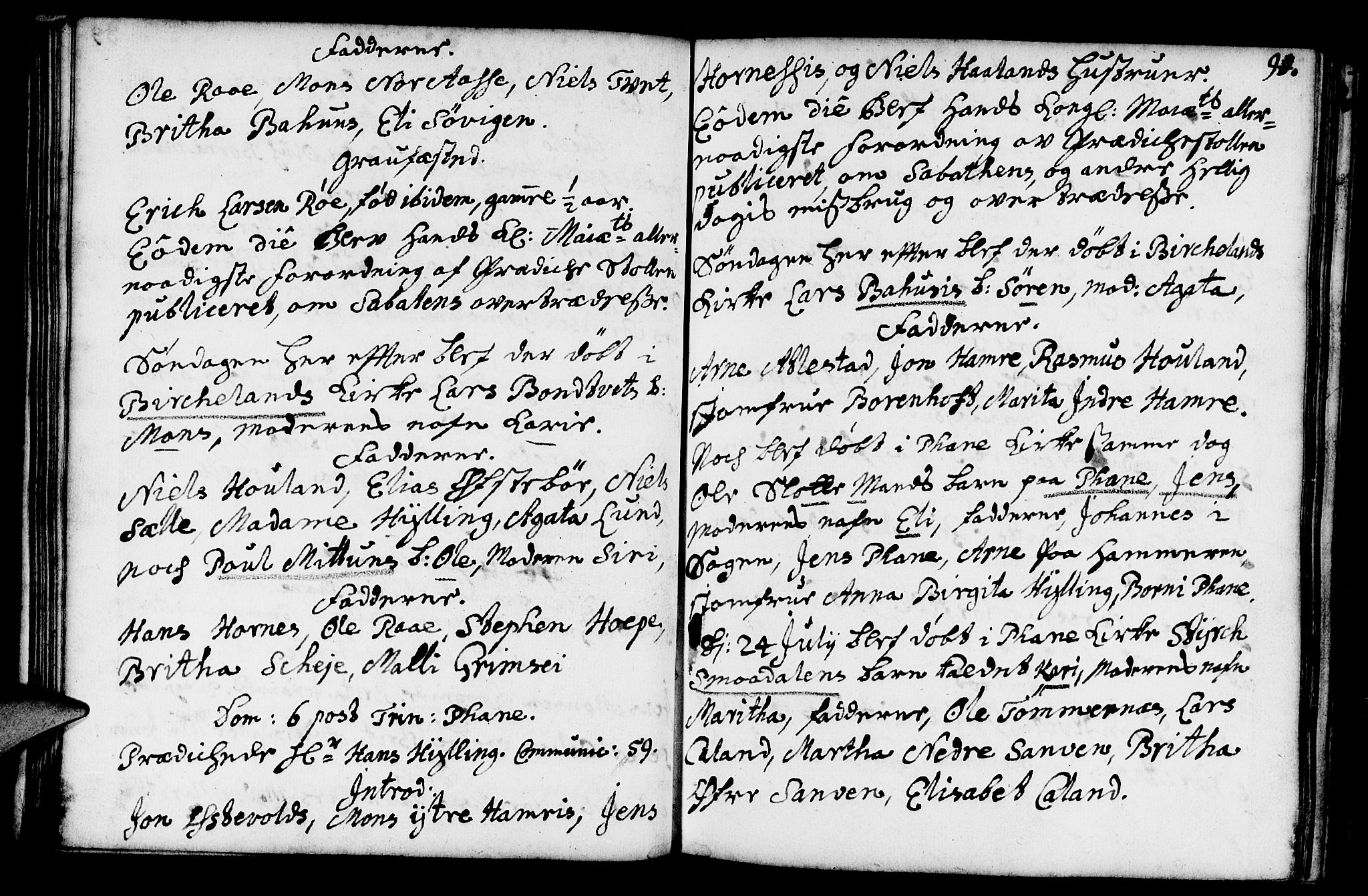 Fana Sokneprestembete, AV/SAB-A-75101/H/Haa/Haaa/L0002: Parish register (official) no. A 2, 1719-1735, p. 90