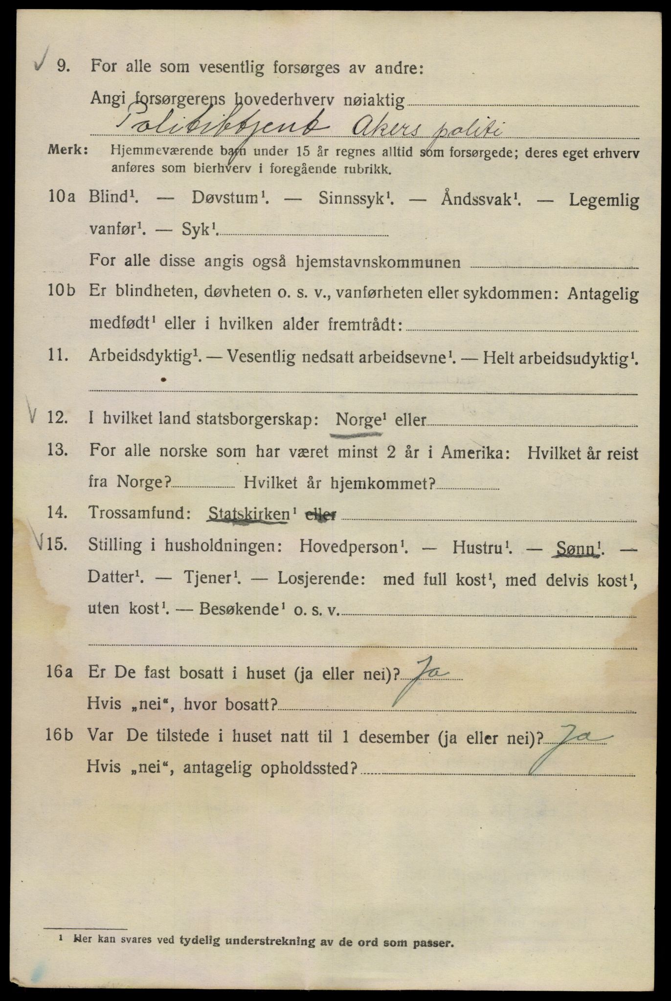 SAO, 1920 census for Kristiania, 1920, p. 203806