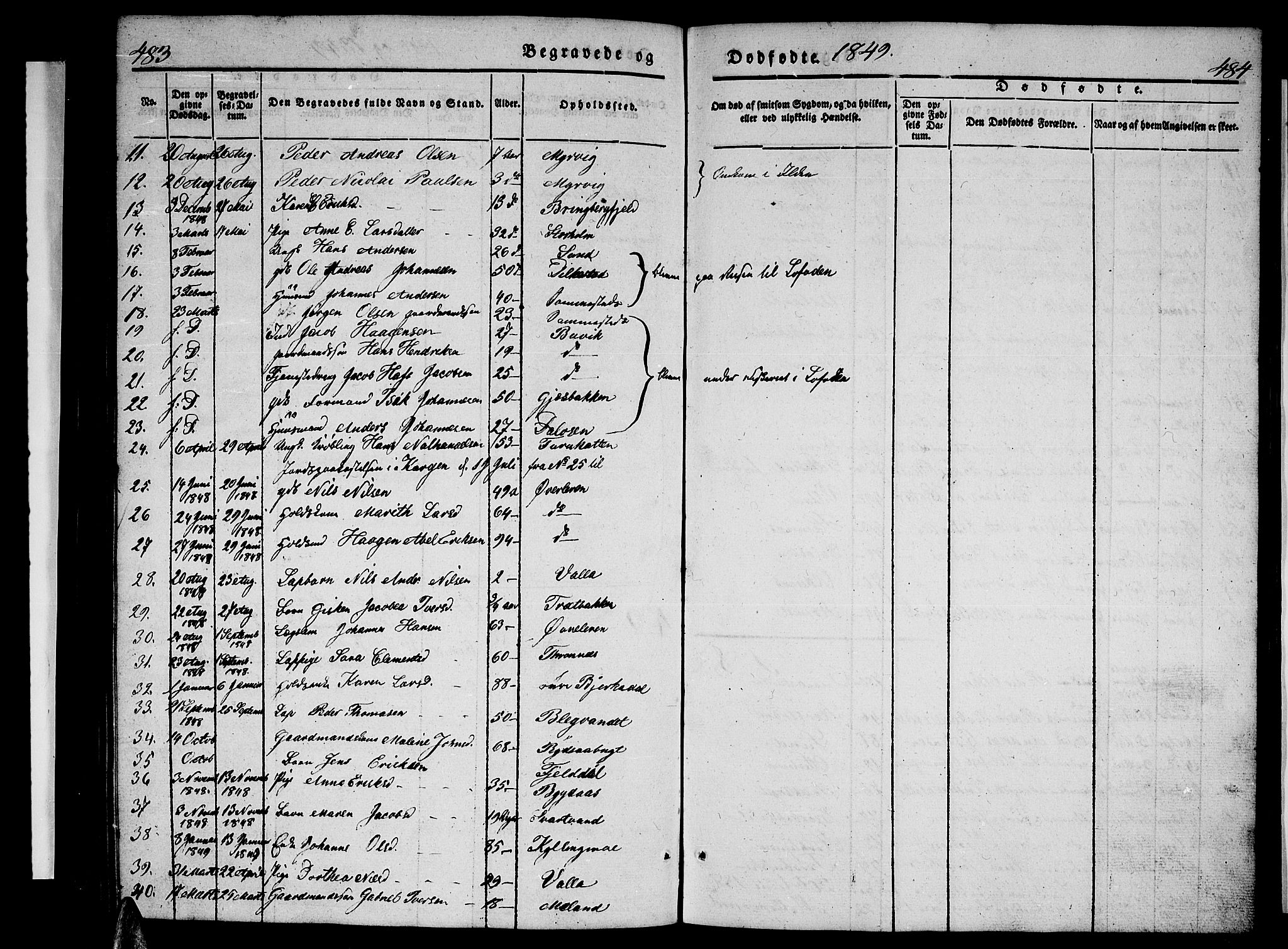 Ministerialprotokoller, klokkerbøker og fødselsregistre - Nordland, AV/SAT-A-1459/825/L0364: Parish register (copy) no. 825C01, 1841-1863, p. 483-484