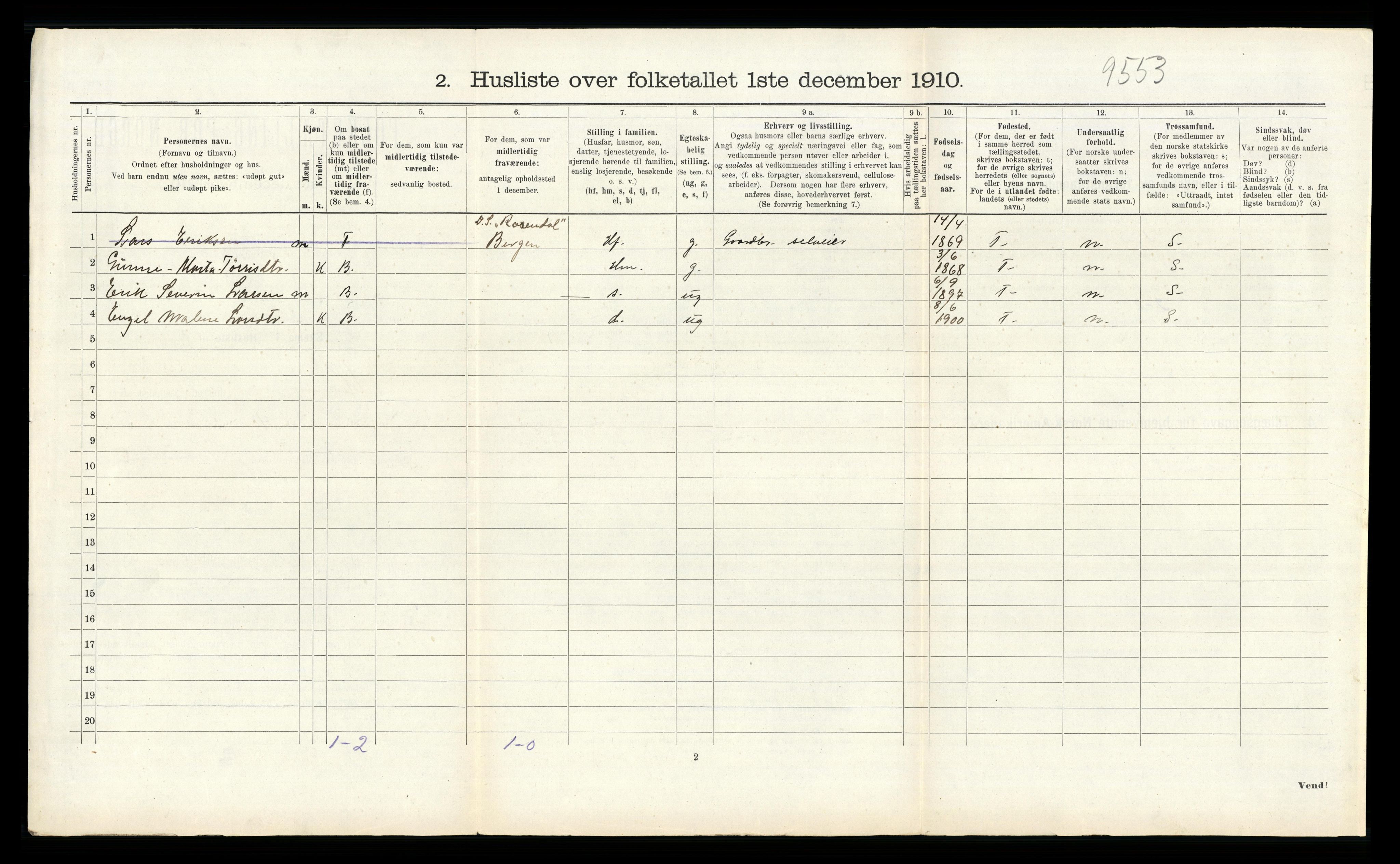 RA, 1910 census for Skånevik, 1910, p. 414