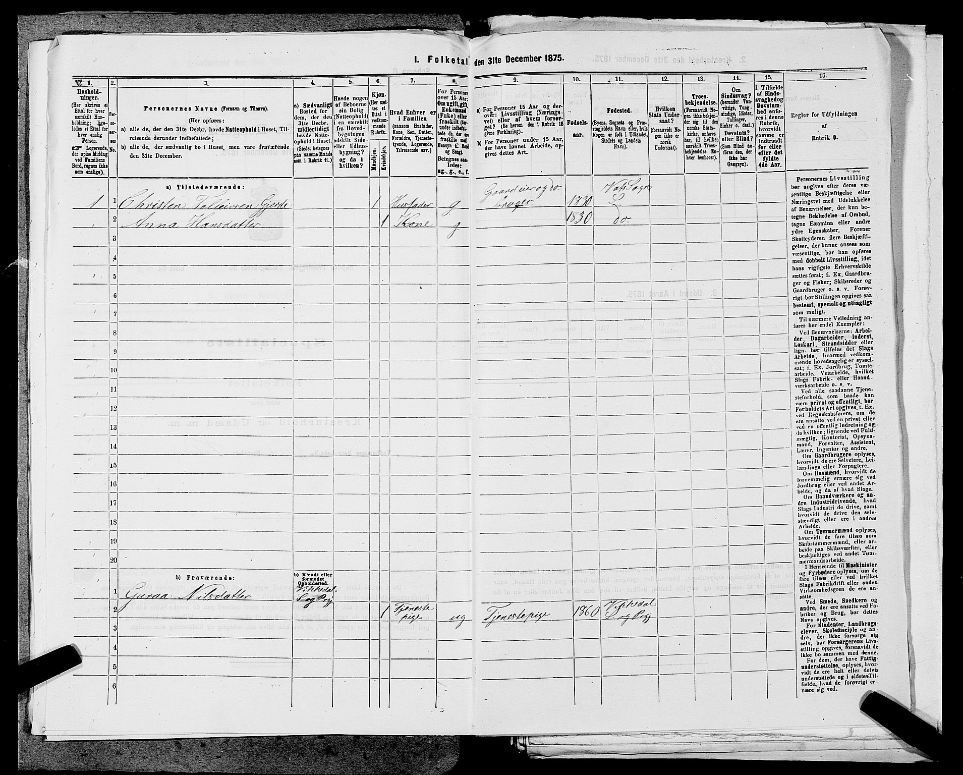 SAST, 1875 census for 1154P Skjold, 1875, p. 1097