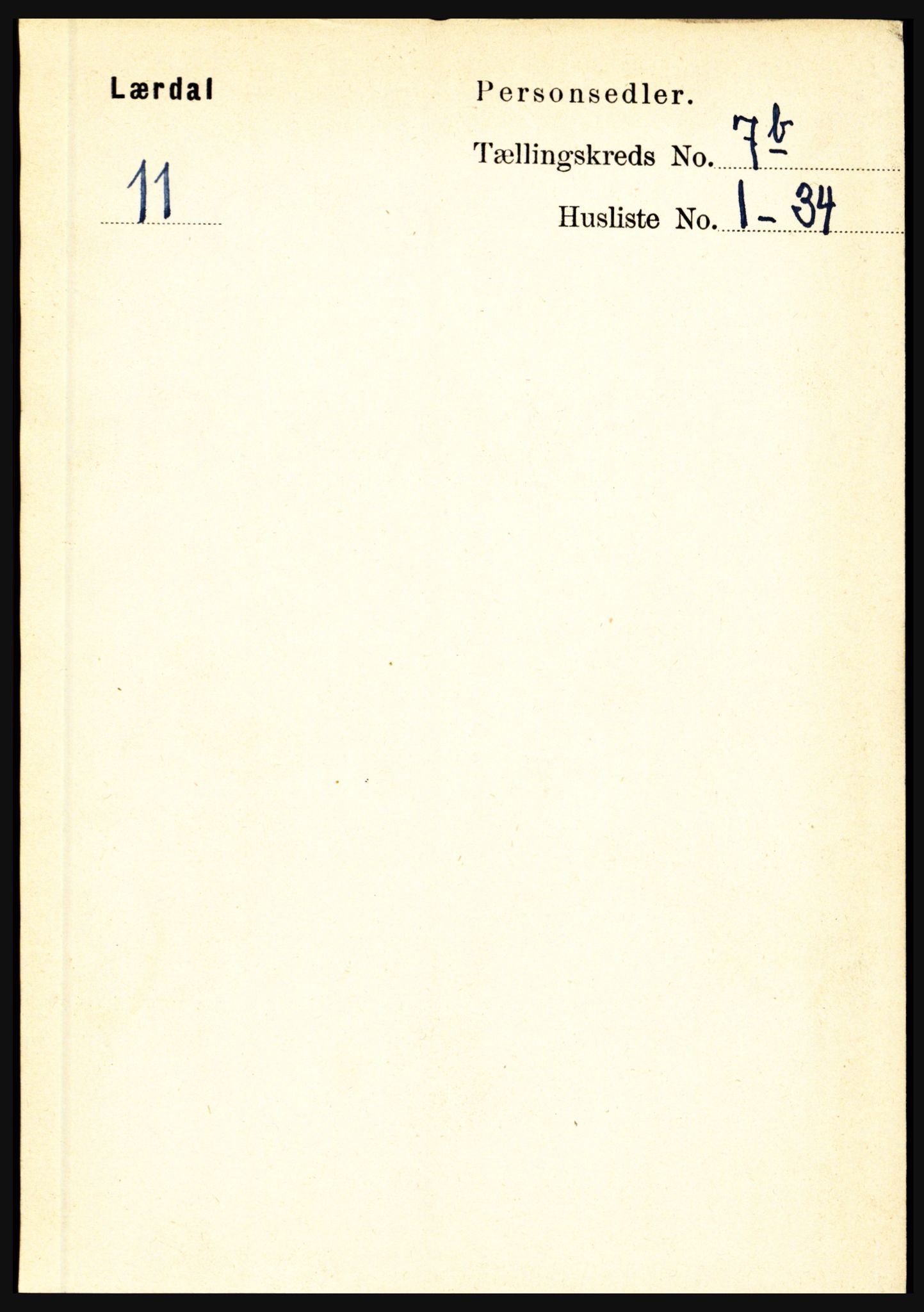 RA, 1891 census for 1422 Lærdal, 1891, p. 1142