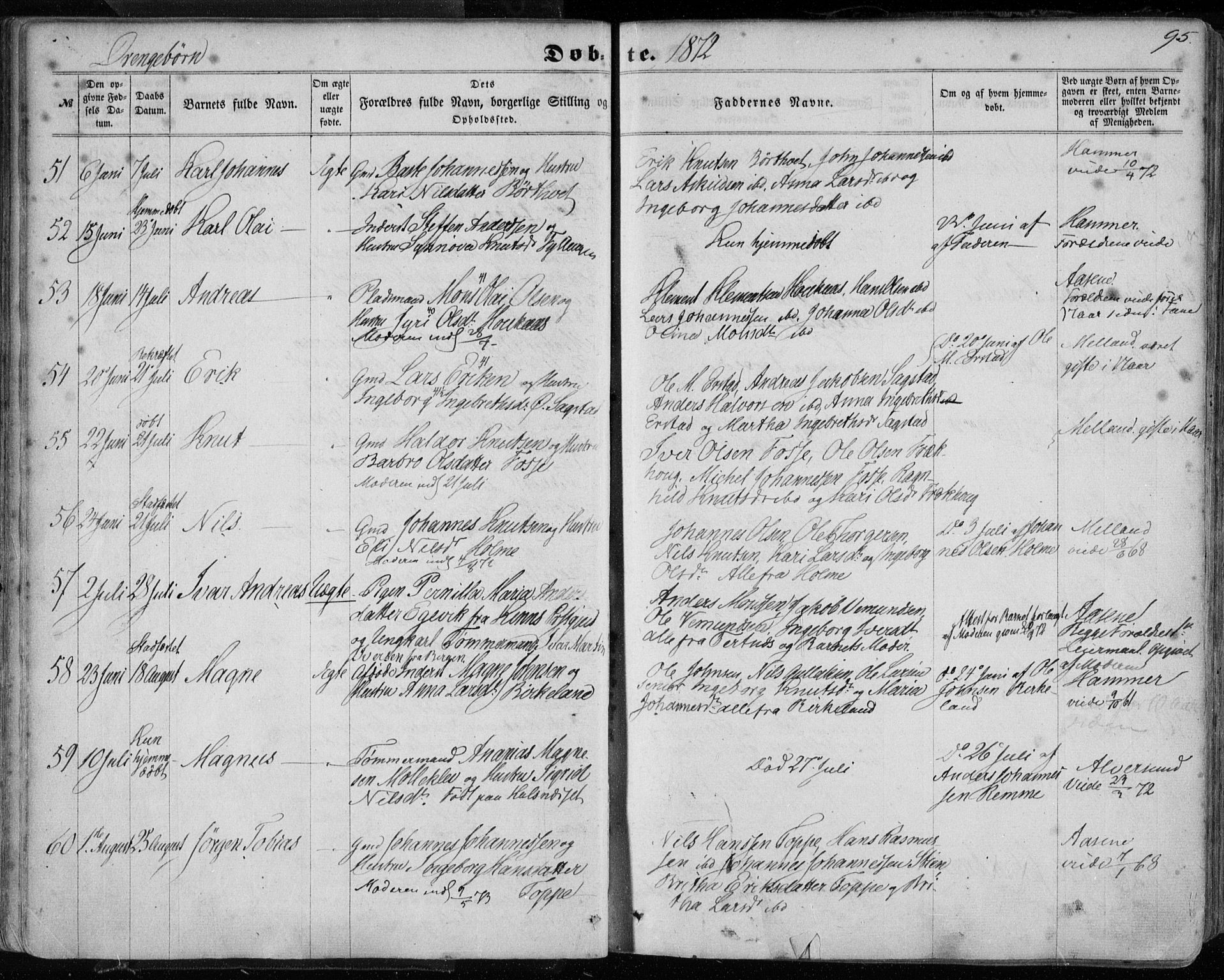 Hamre sokneprestembete, AV/SAB-A-75501/H/Ha/Haa/Haaa/L0014: Parish register (official) no. A 14, 1858-1872, p. 95