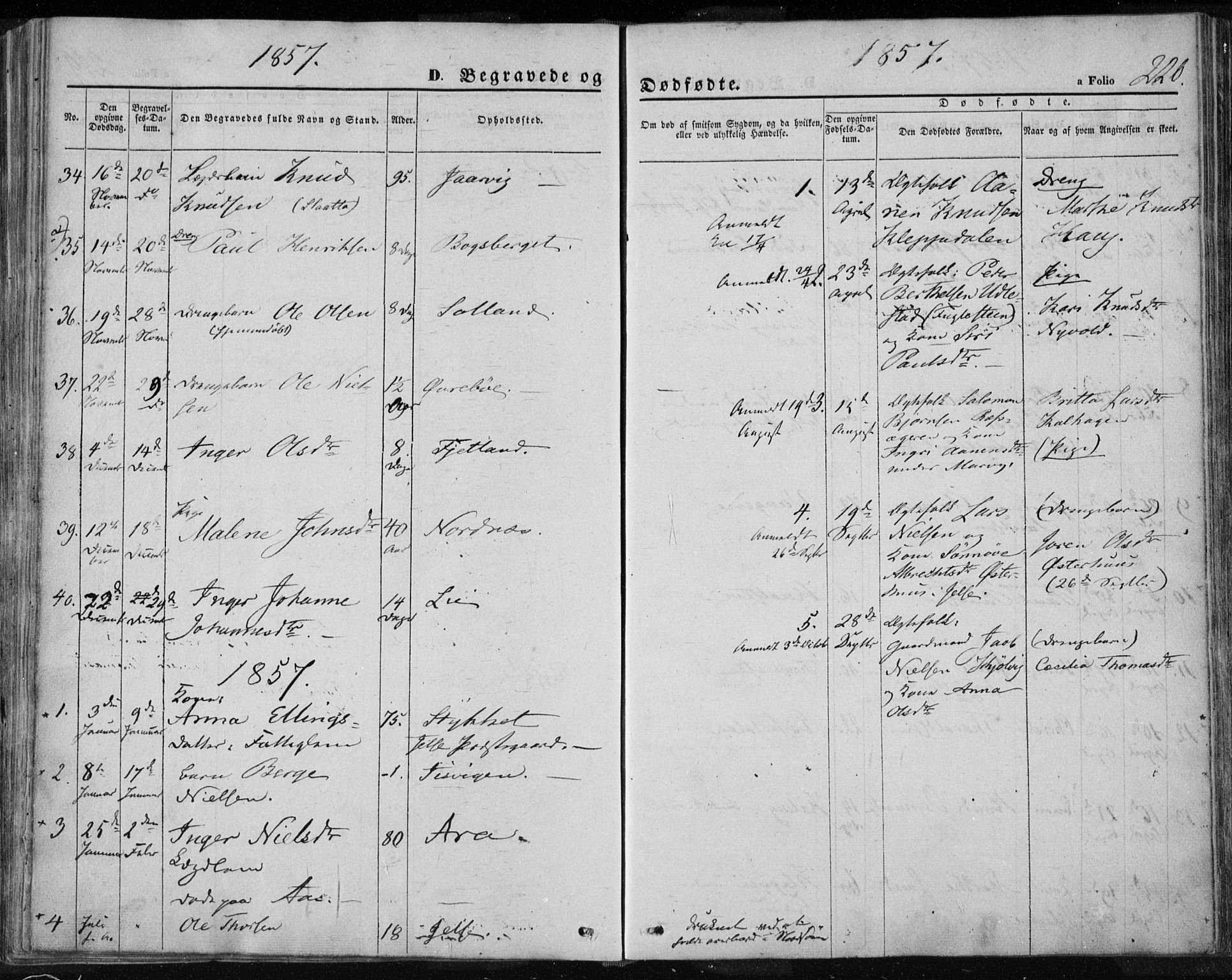 Jelsa sokneprestkontor, SAST/A-101842/01/IV: Parish register (official) no. A 7, 1854-1866, p. 220