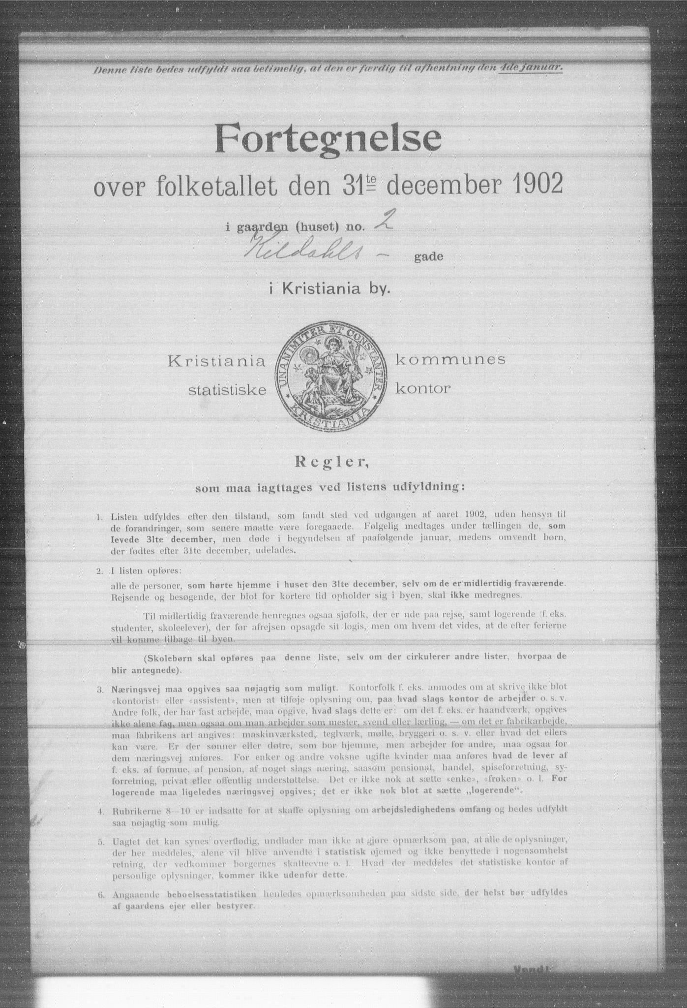 OBA, Municipal Census 1902 for Kristiania, 1902, p. 9394