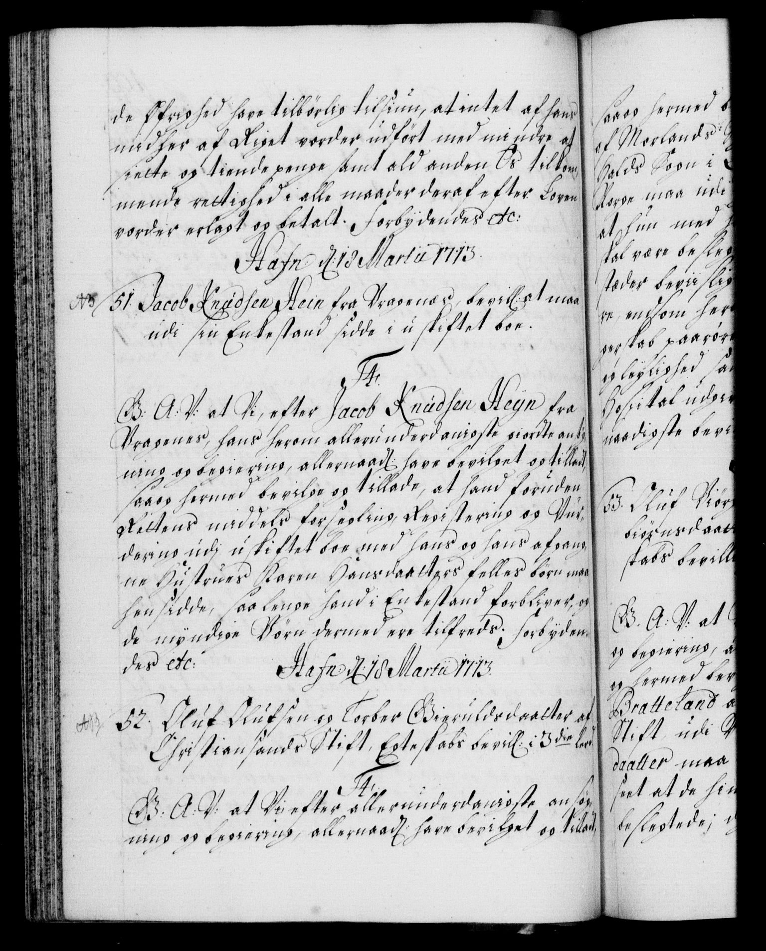 Danske Kanselli 1572-1799, AV/RA-EA-3023/F/Fc/Fca/Fcaa/L0021: Norske registre, 1712-1715, p. 100b