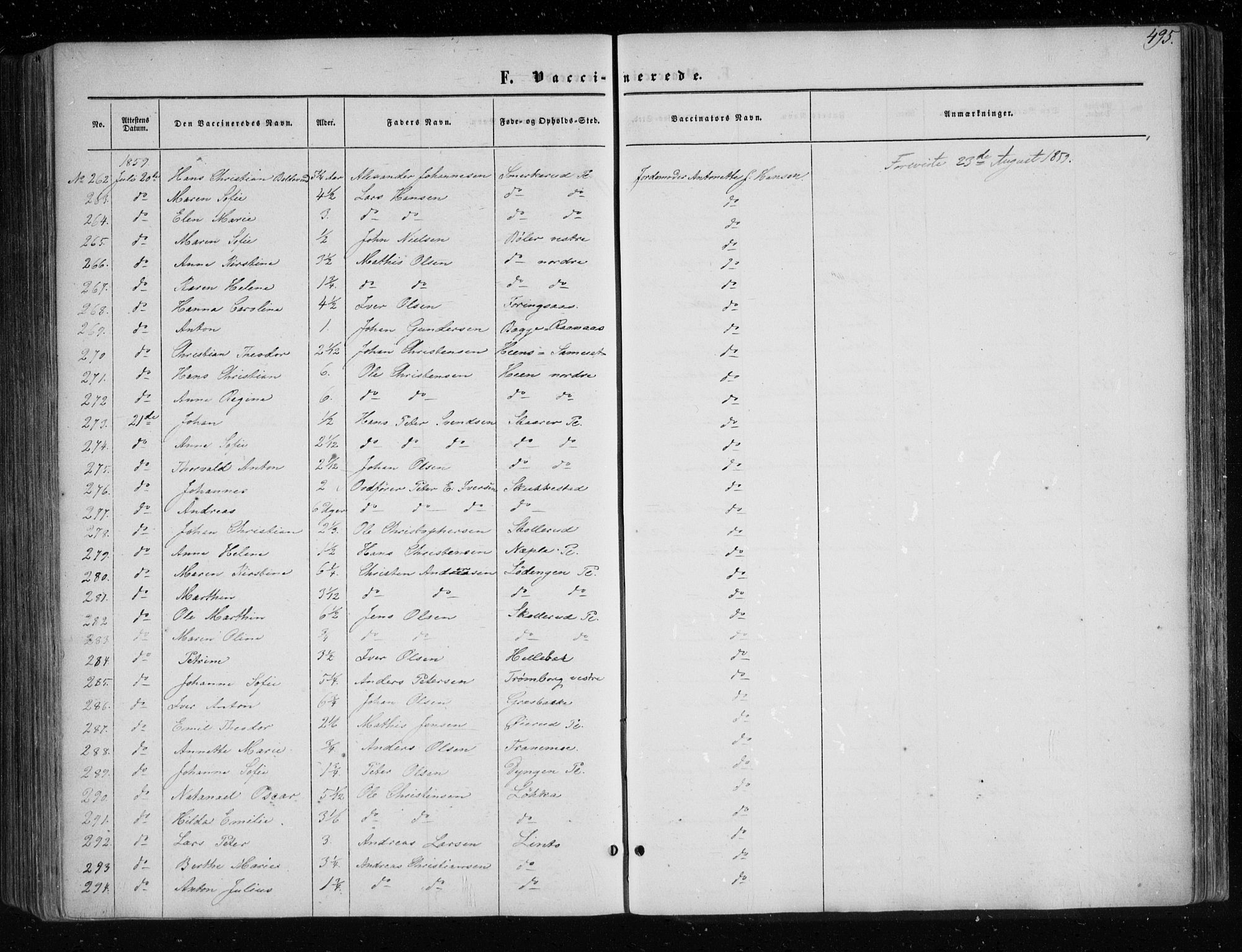 Eidsberg prestekontor Kirkebøker, AV/SAO-A-10905/F/Fa/L0010.b: Parish register (official) no. I 10B, 1857-1866, p. 495