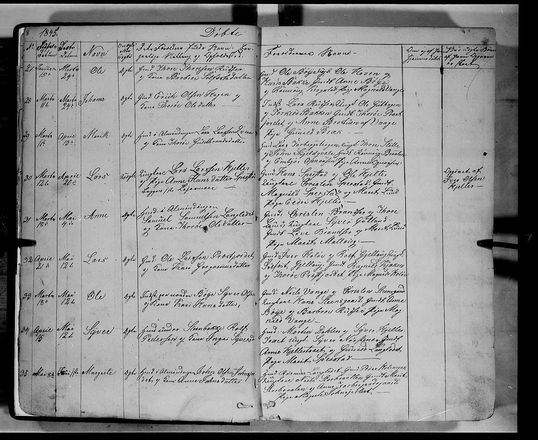 Lom prestekontor, AV/SAH-PREST-070/L/L0004: Parish register (copy) no. 4, 1845-1864, p. 8-9