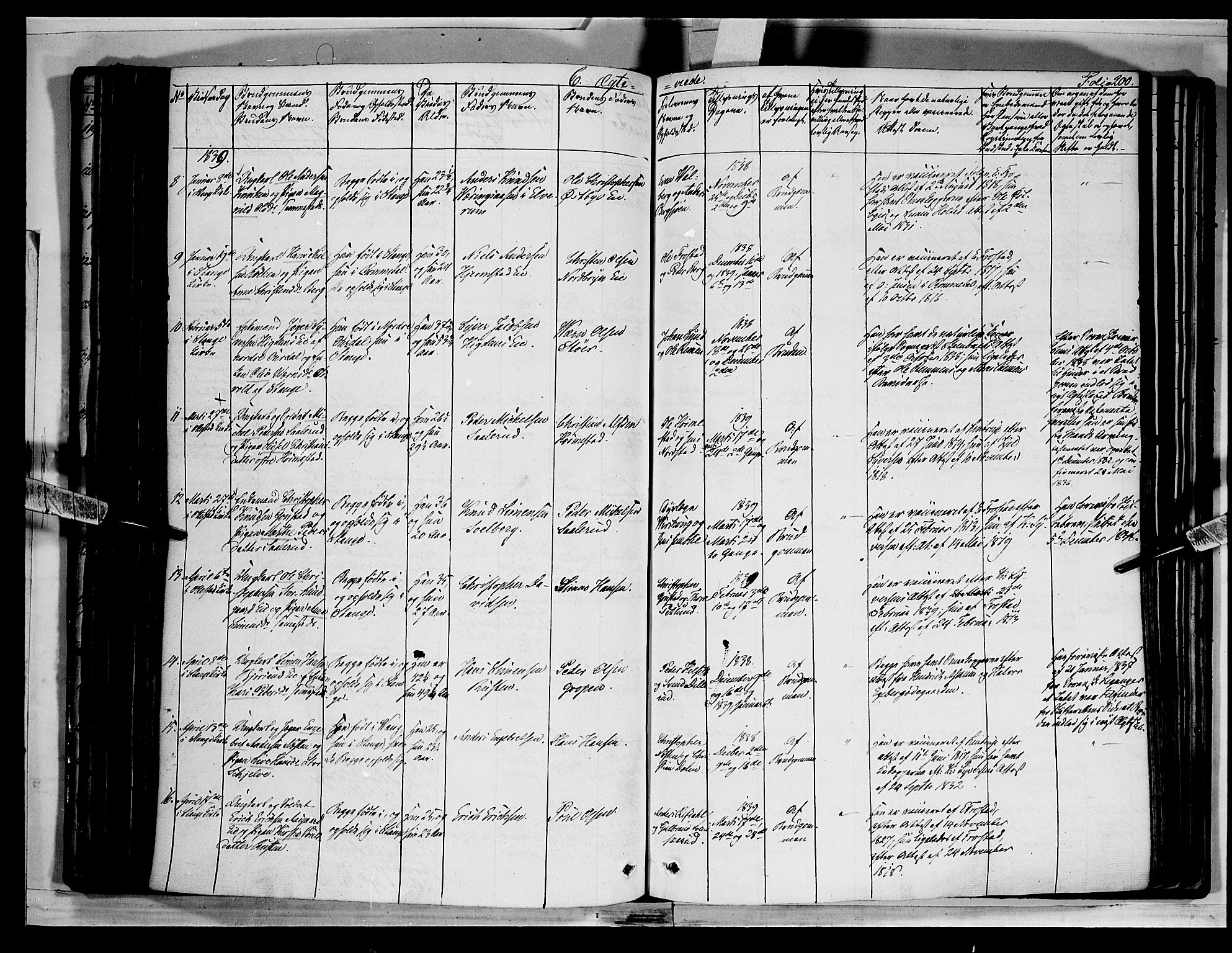 Stange prestekontor, AV/SAH-PREST-002/K/L0010: Parish register (official) no. 10, 1835-1845, p. 200