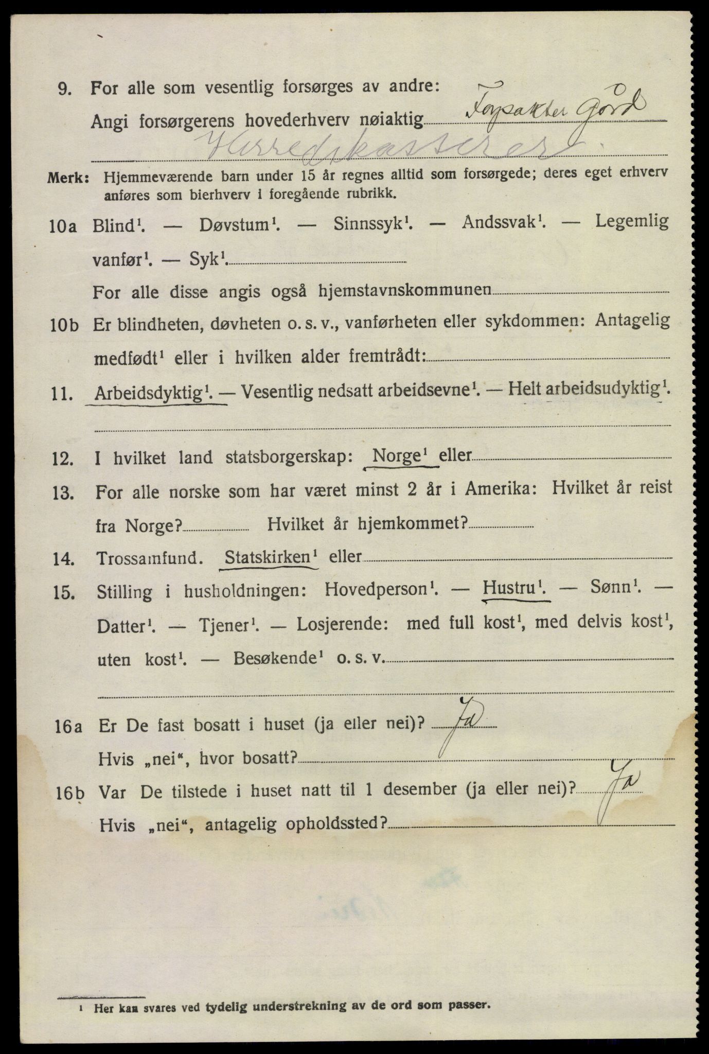 SAKO, 1920 census for Gransherad, 1920, p. 1407